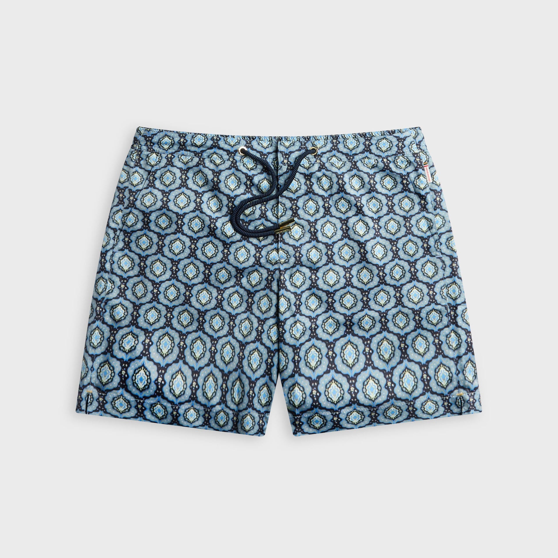 Orlebar Brown Bulldog Classic Fit Swim Short with Passetto Print - Night Iris