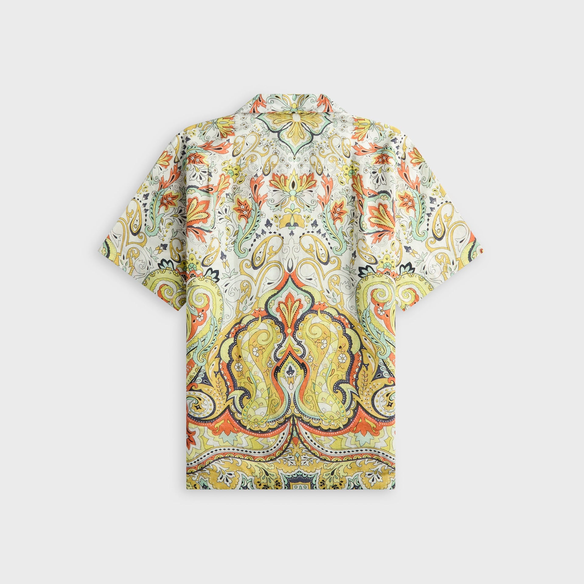 Orlebar Brown Maitan Relaxed Fit Linen Fairground Shirt - Multi / Vermillion