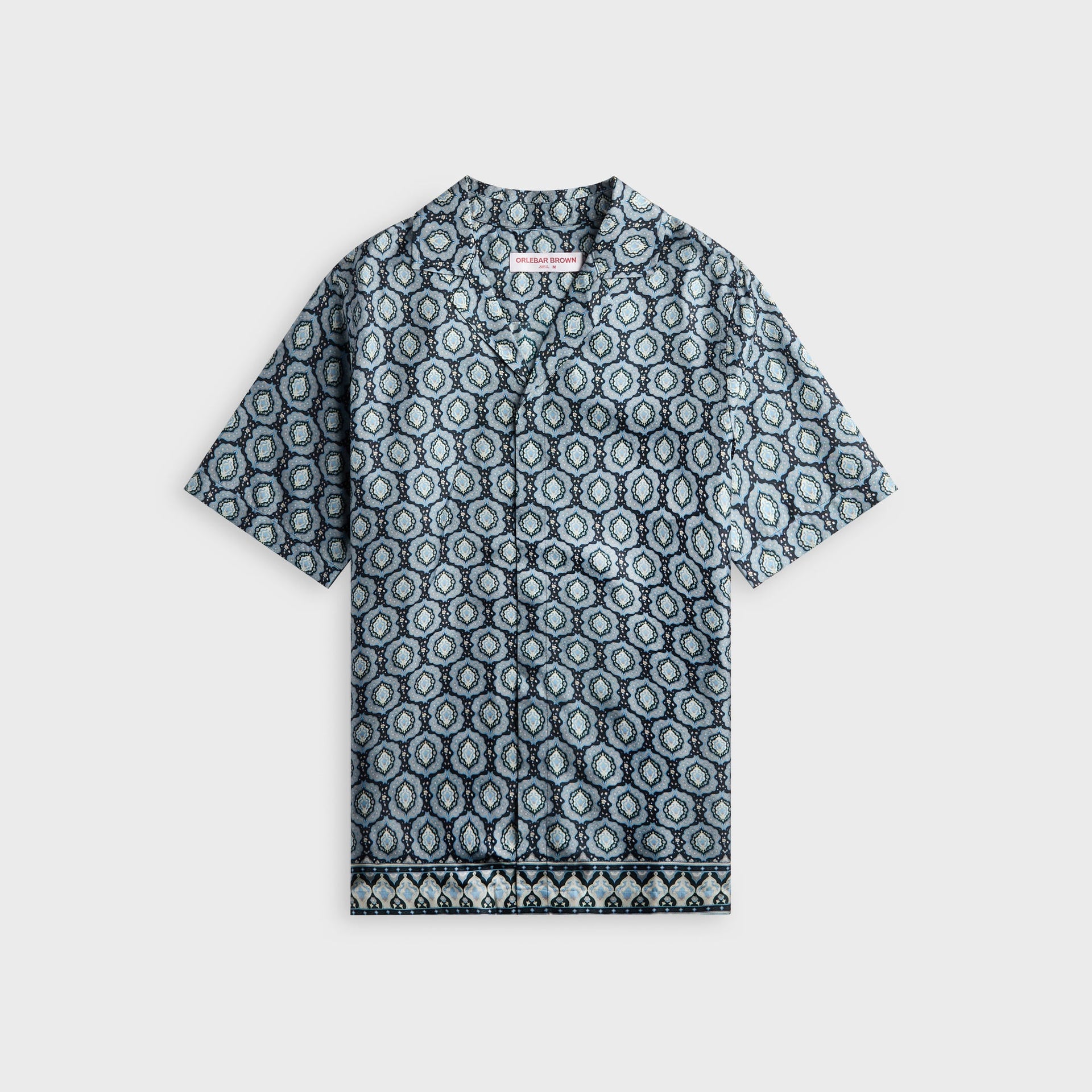 Orlebar Brown Relaxed Fit Silk Passetto Shirt - Night Iris