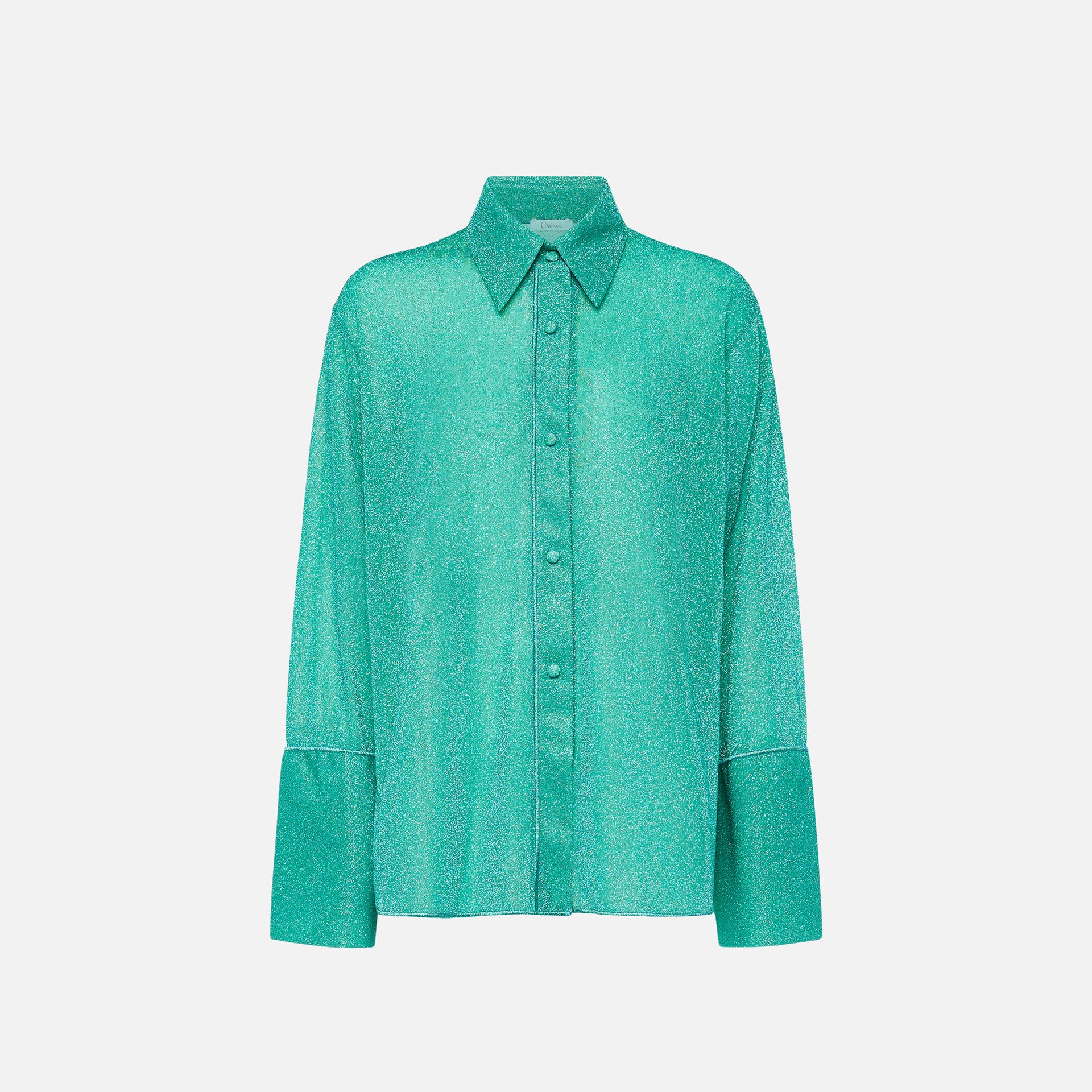 Oseree Lumiere Sleeves Shirt - Aquamarine