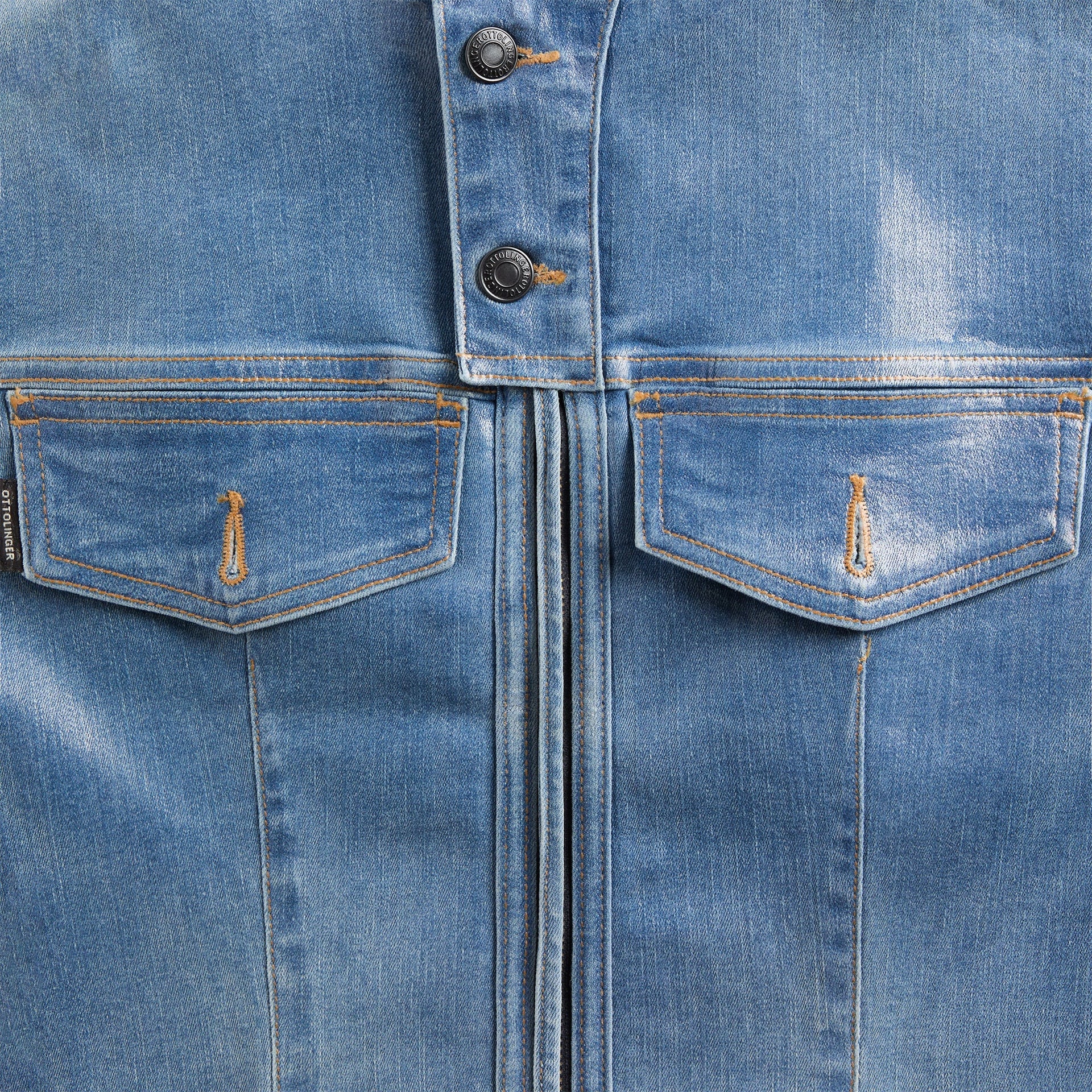 Ottolinger Glazed Denim Zip Top - Blue