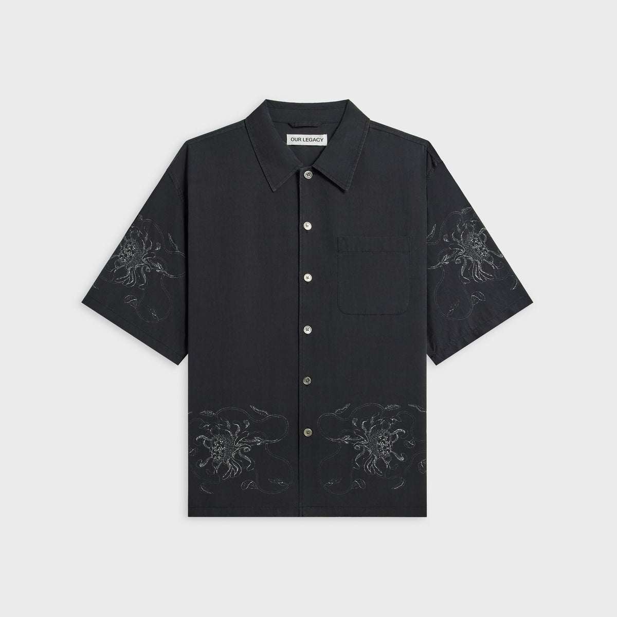 Our Legacy Every Short Sleeve Shirt - Skull Vine Print