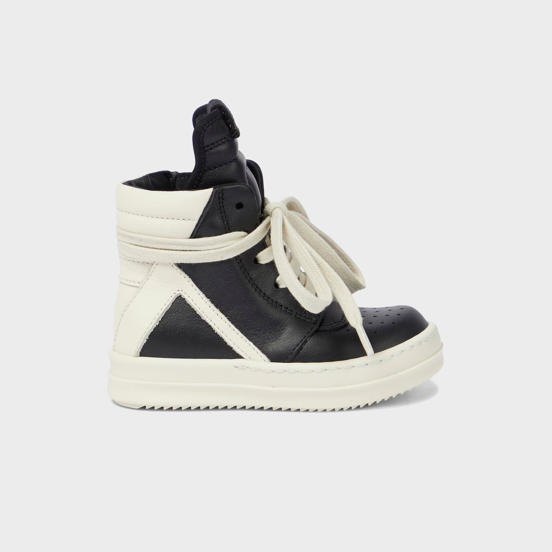 Rick Owens Baby Geobaskets Scarpe in Pelle - Black / Milk / Milk