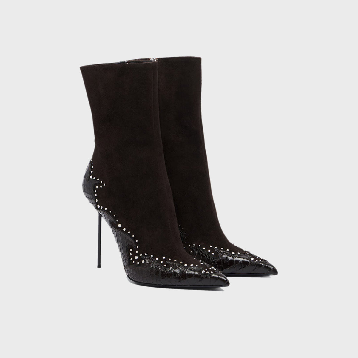 Paris Texas Lidia Queen of Hearts Ankle Boot - Fondente / Diamond