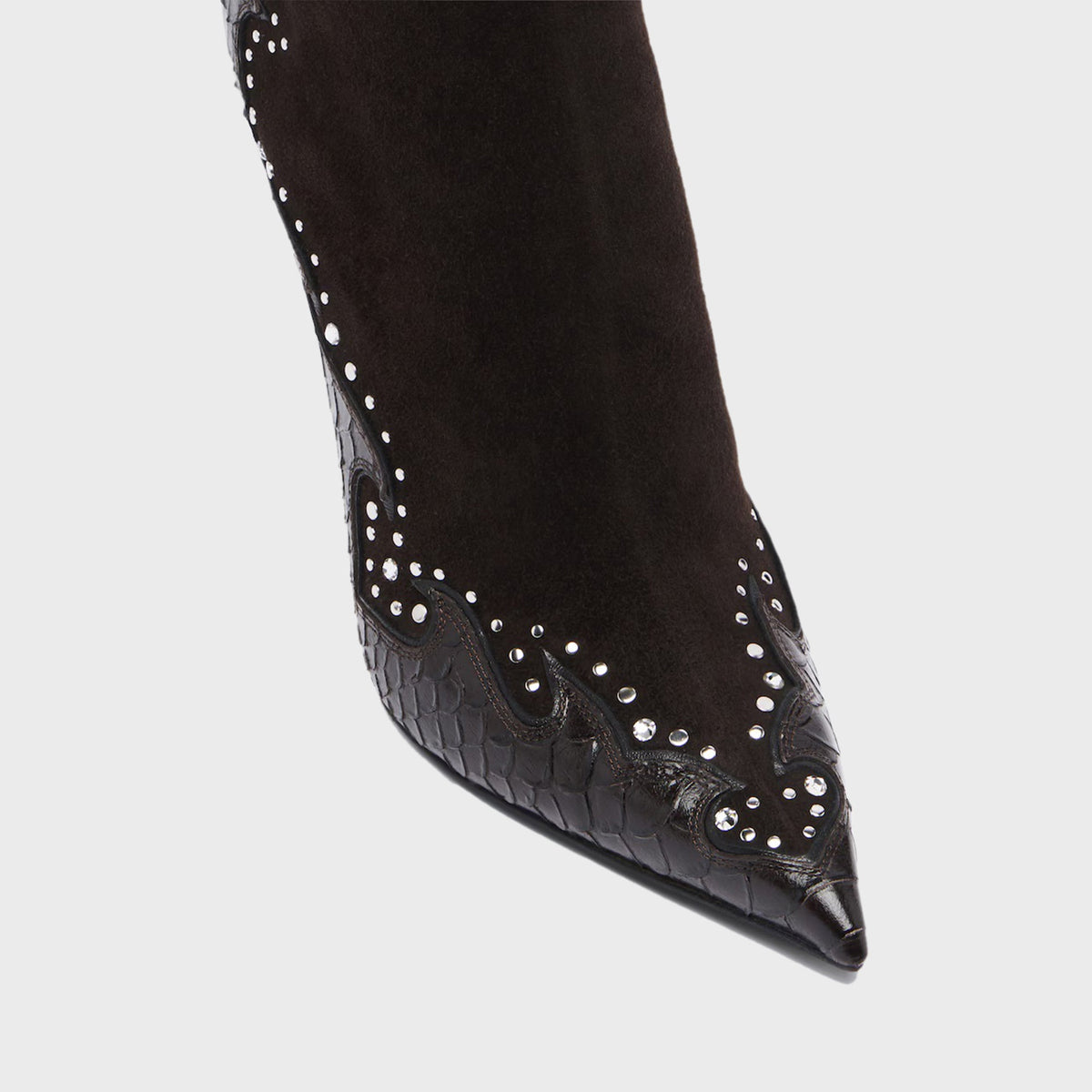 Paris Texas Lidia Queen of Hearts Ankle Boot - Fondente / Diamond