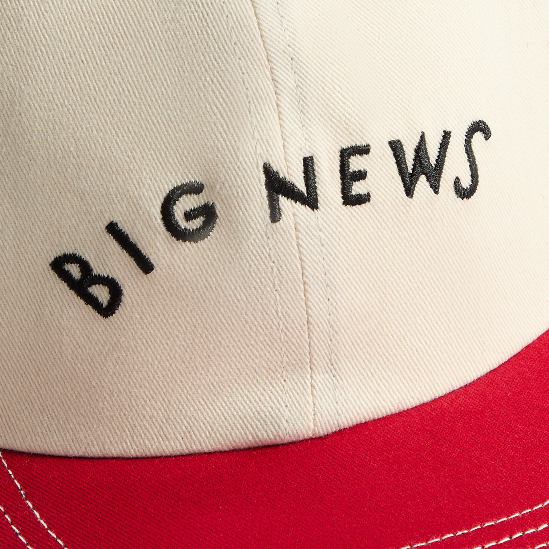 by Parra Big News 6 Panel Cap in Dark Red