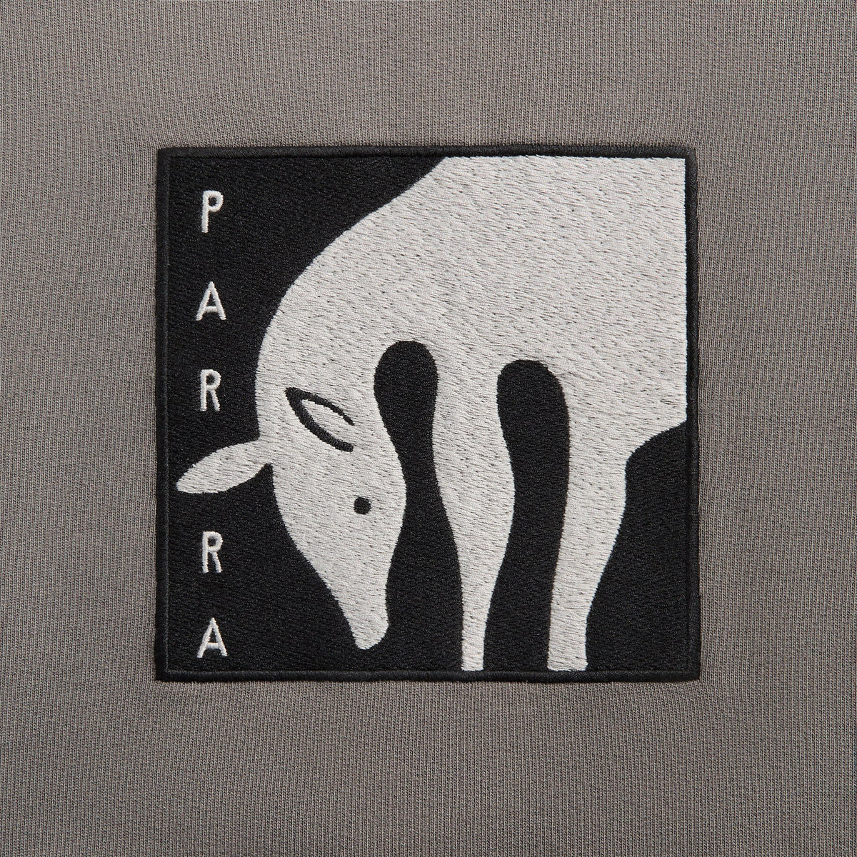 by Parra Get On The Donkey Hooded Sweatshirt in Washed Grey