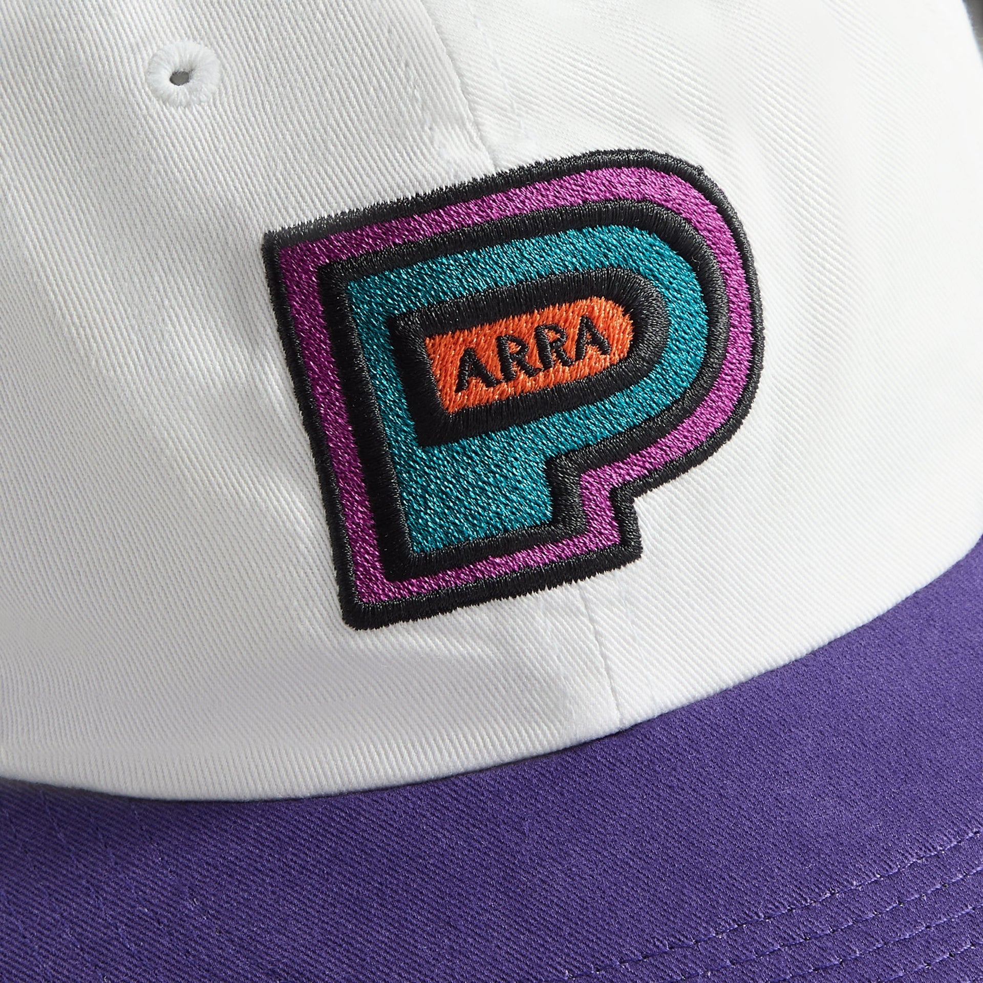 by Parra Repeat Pea 6 Panel Cap in Purple