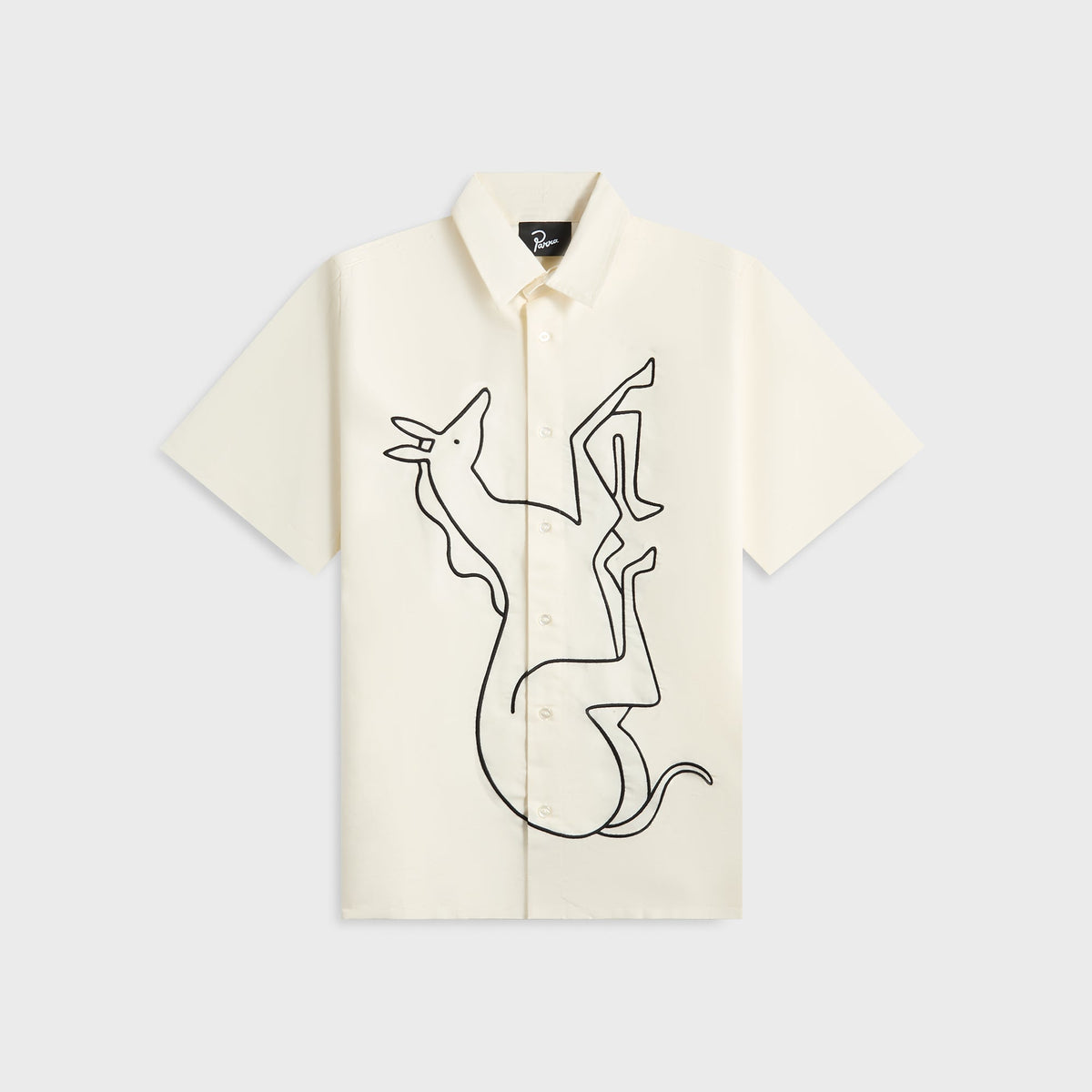 by Parra Vertical Horse Short Sleeve Shirt - Off White