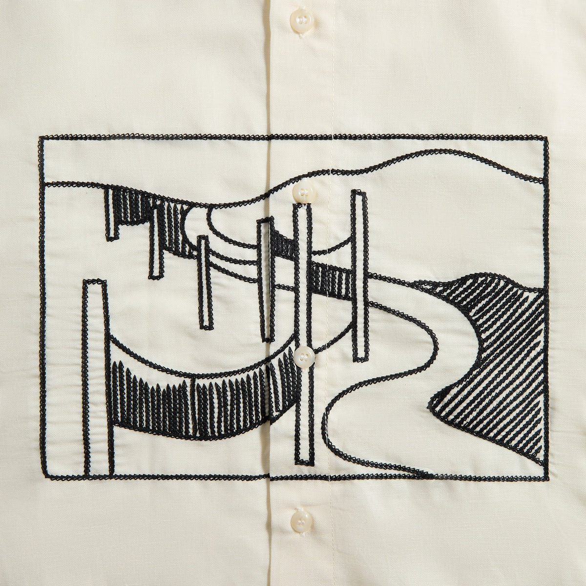 by Parra The Dunes Short Sleeve Shirt - Off White