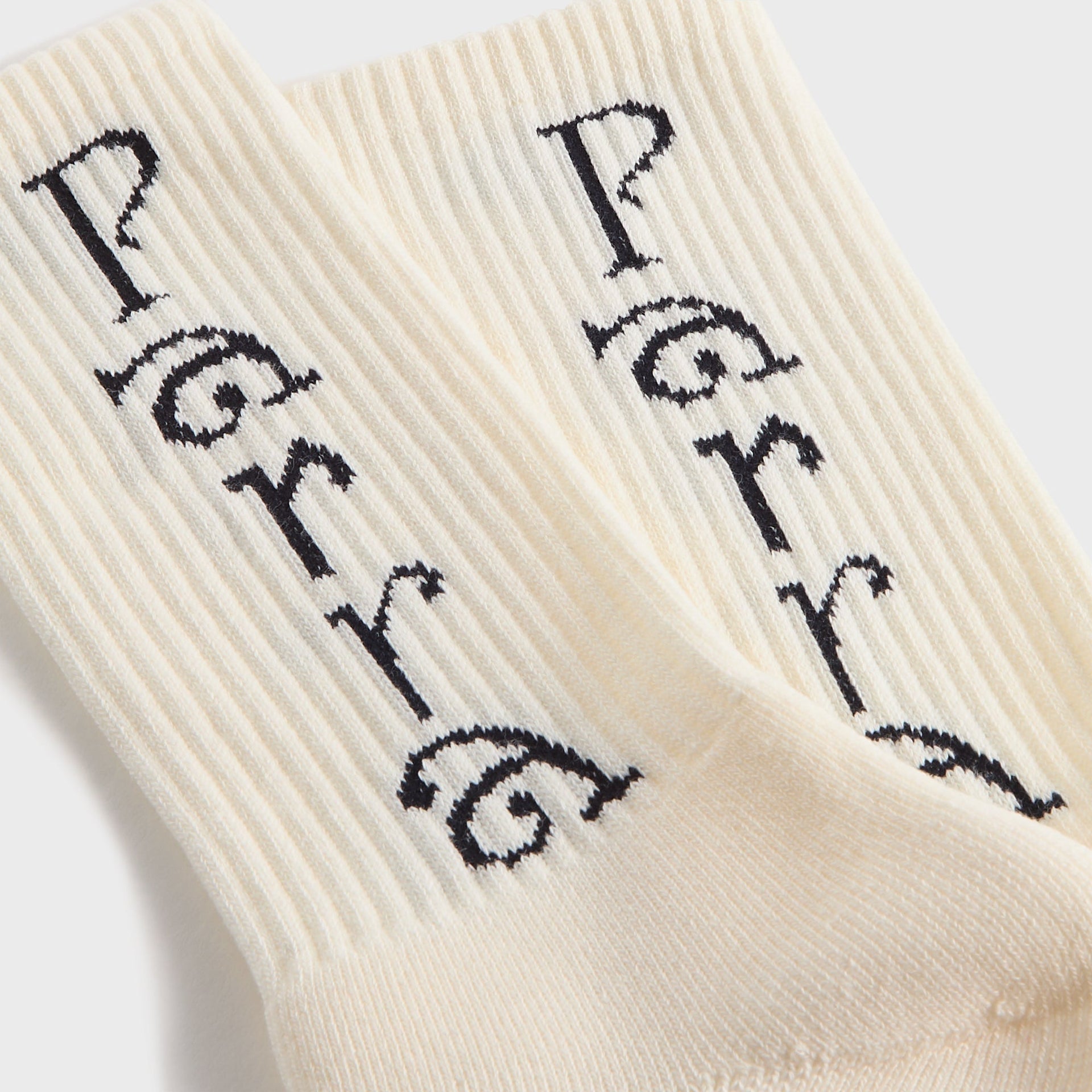by Parra Weird Trad Logo Crew Socks - White