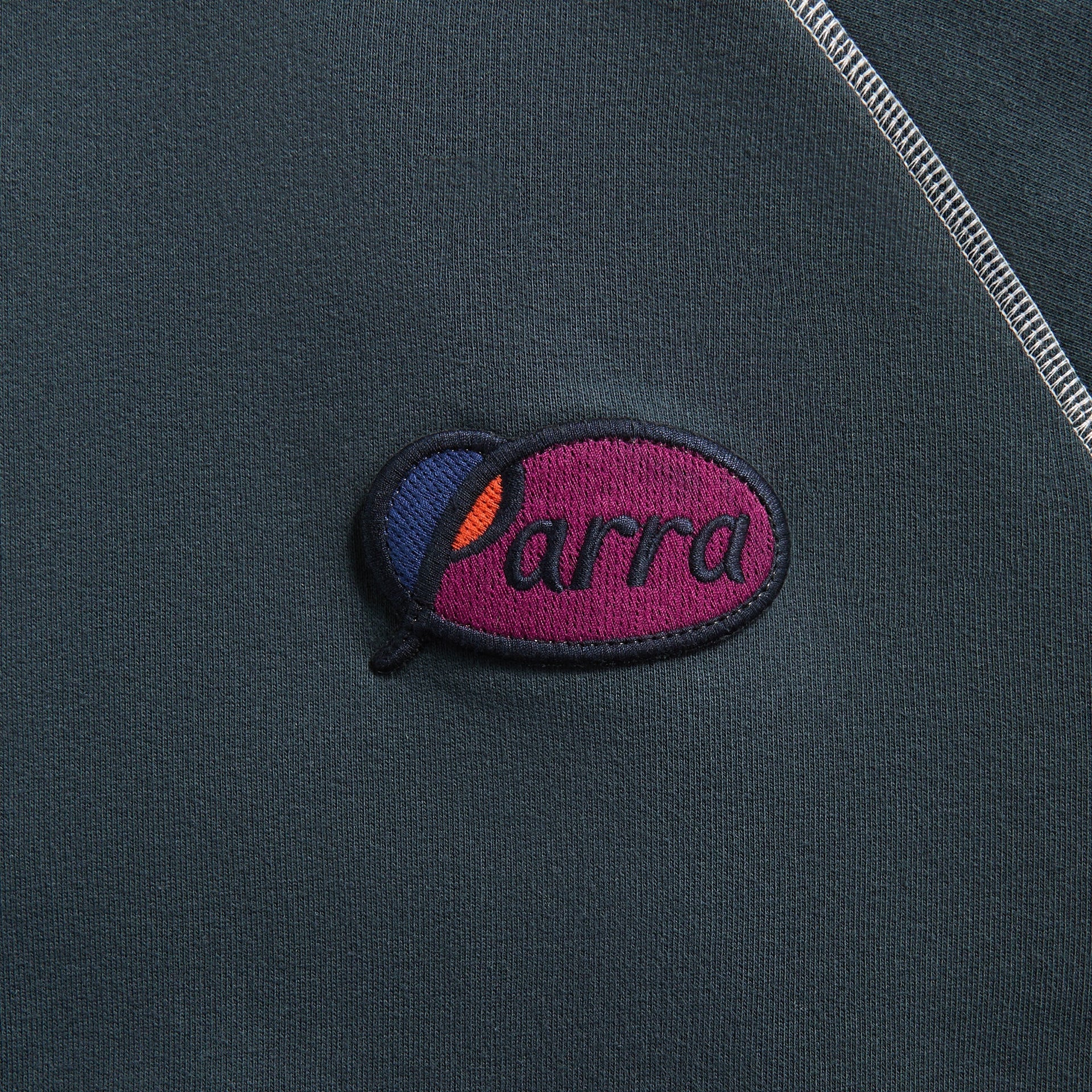 by Parra Circled Script Logo Hooded Sweatshirt - Dark Blue