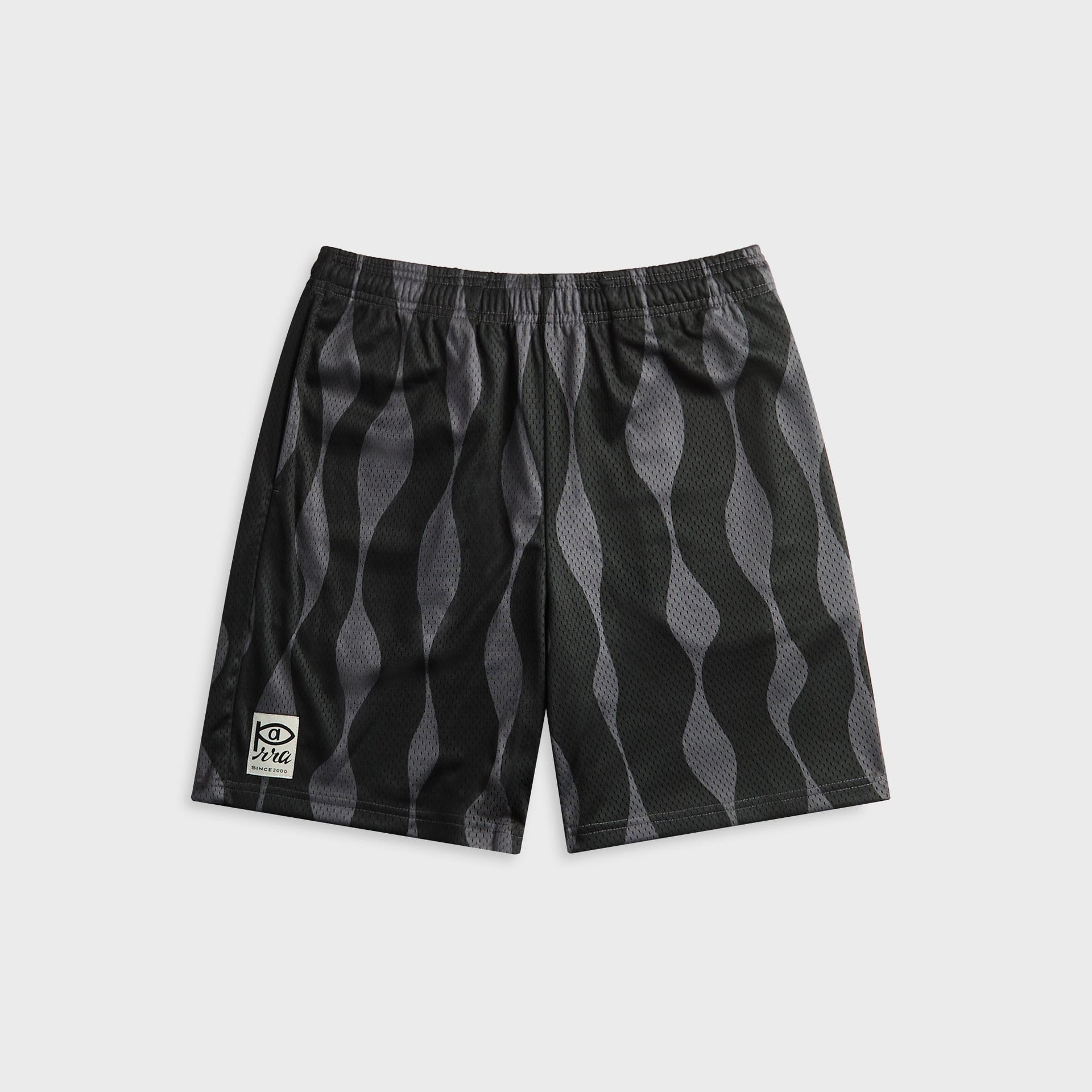 by Parra Waved Mesh Short - Black