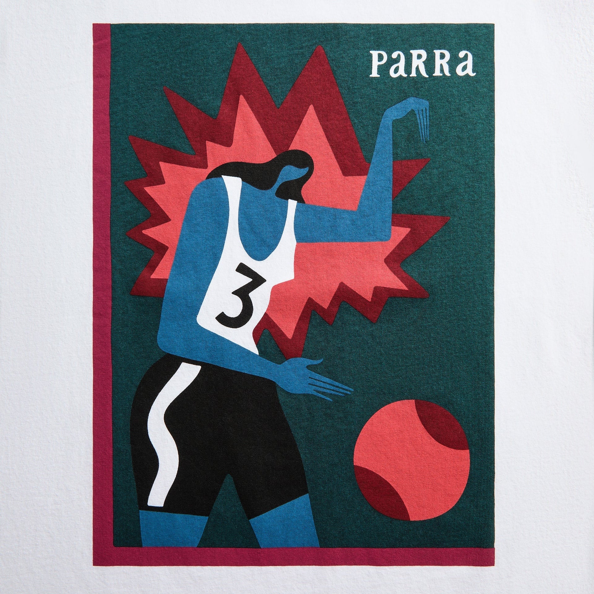 by Parra Baseketball Tee - White