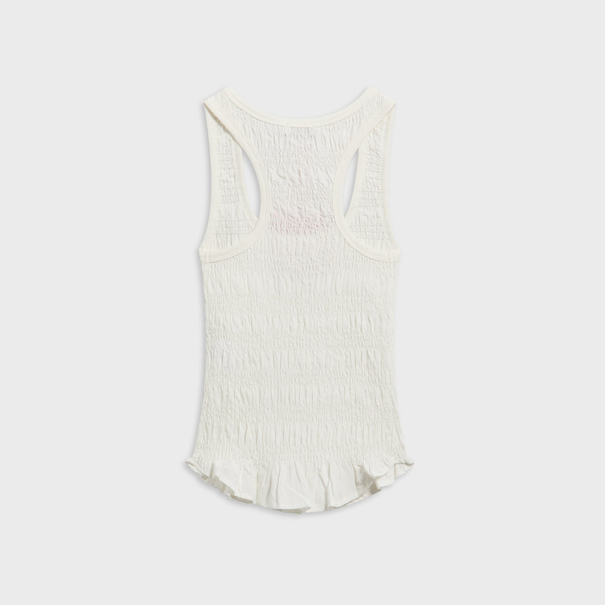 Peachy Den Deba Shirred Tank Top - Porcelain