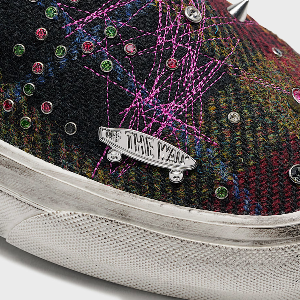 VANS x Harris Tweed® Premium Classic Slip-On - Tweed Red / Blue
