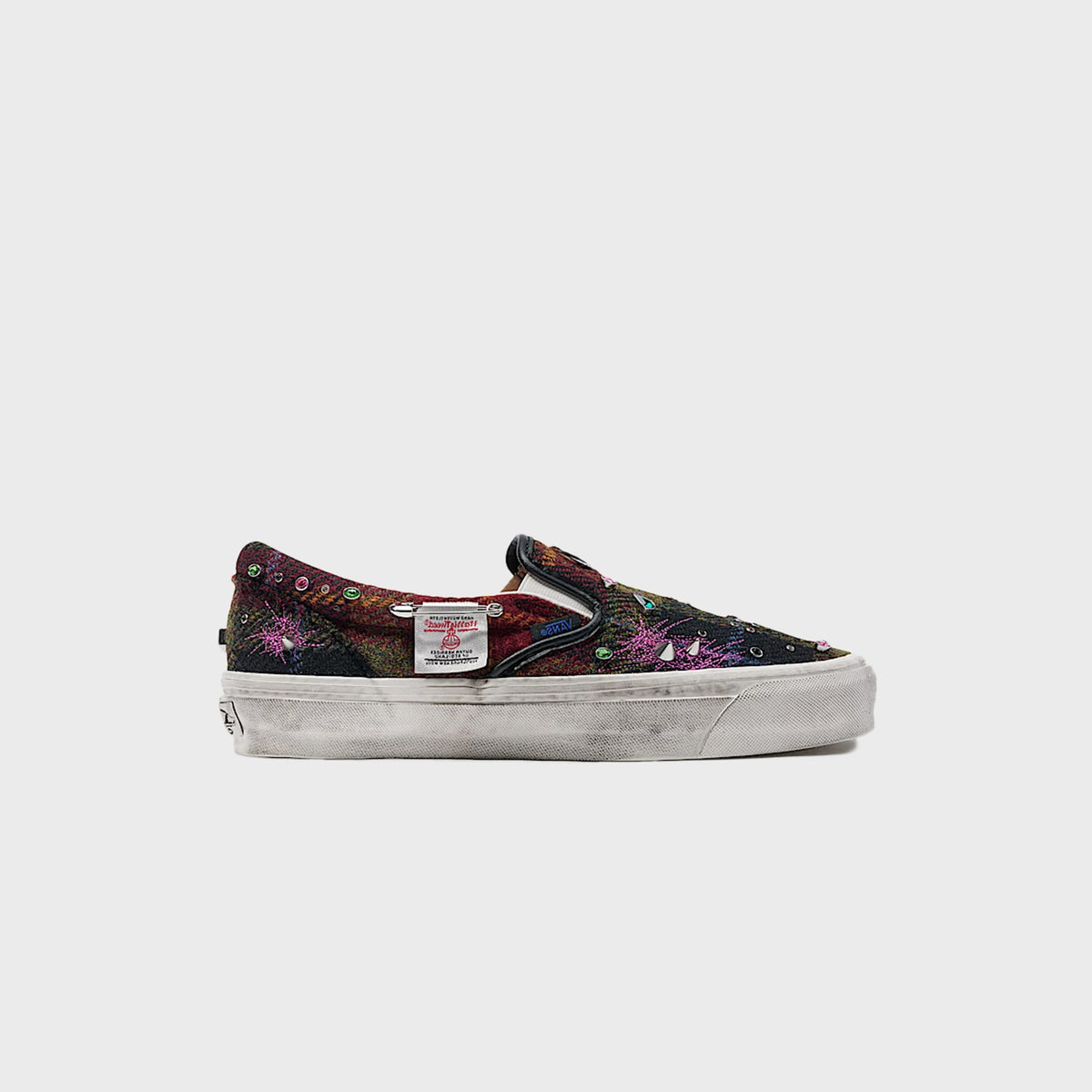 VANS x Harris Tweed® Premium Classic Slip-On - Tweed Red / Blue