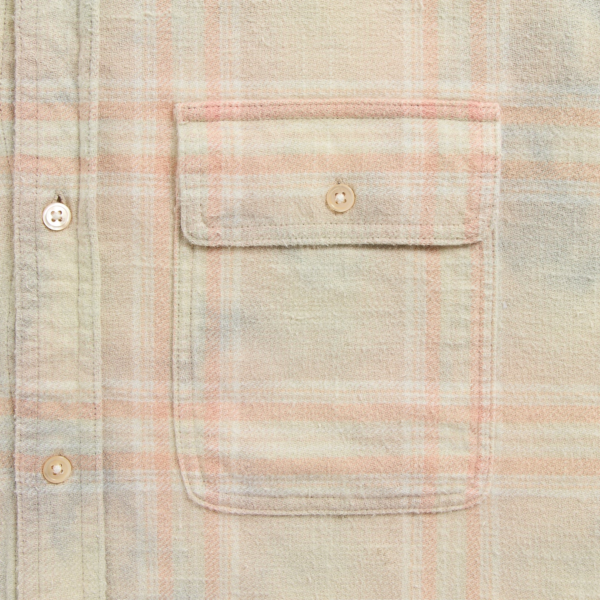 R13 Cropped Work Shirt - Pale Blue Plaid