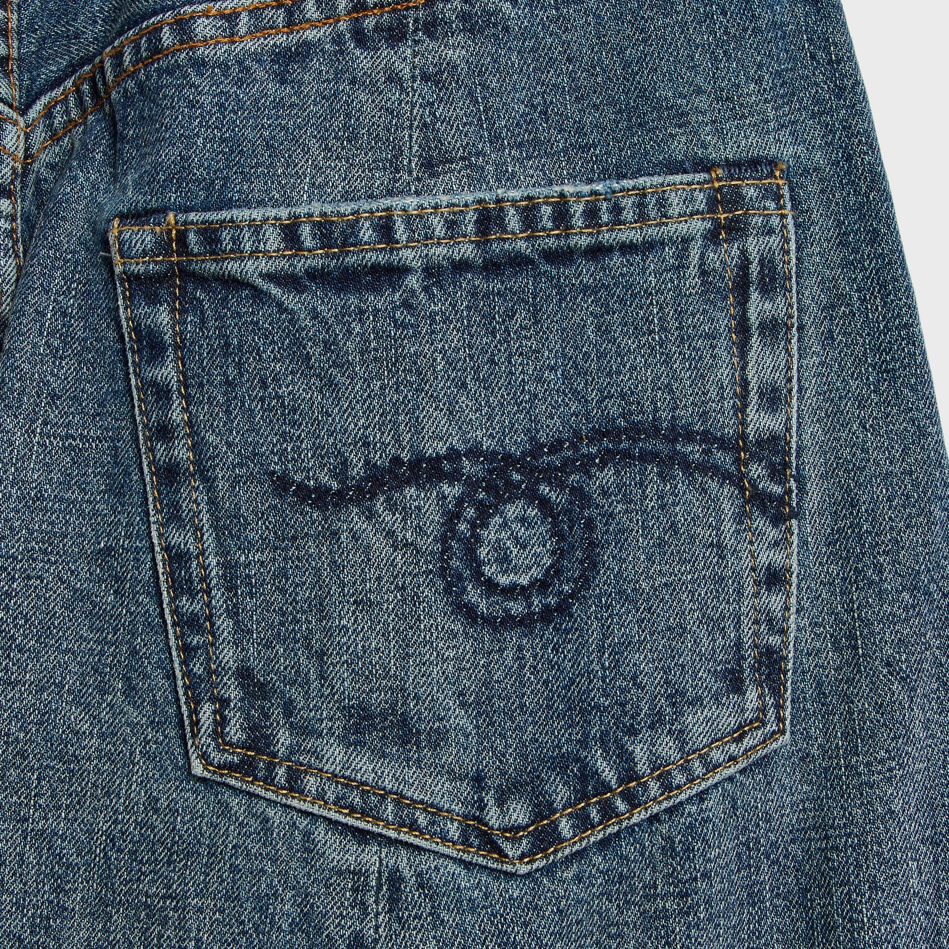 R13 Foldover Jean - Dawson Blue