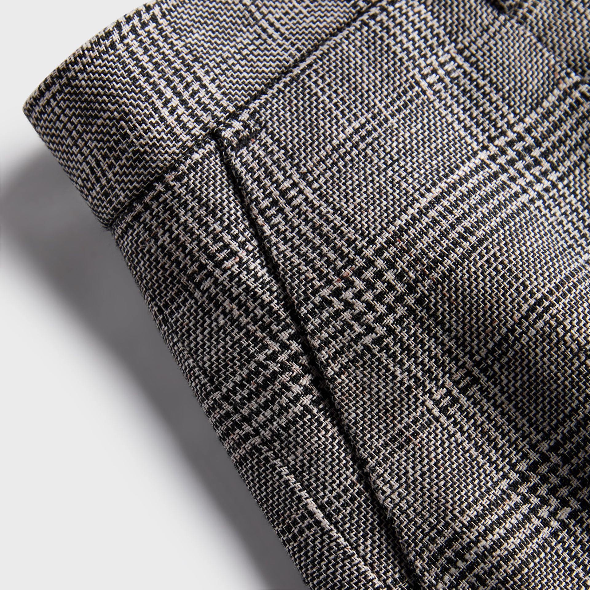 R13 Tailored Micro Short - Black / White Glenplaid