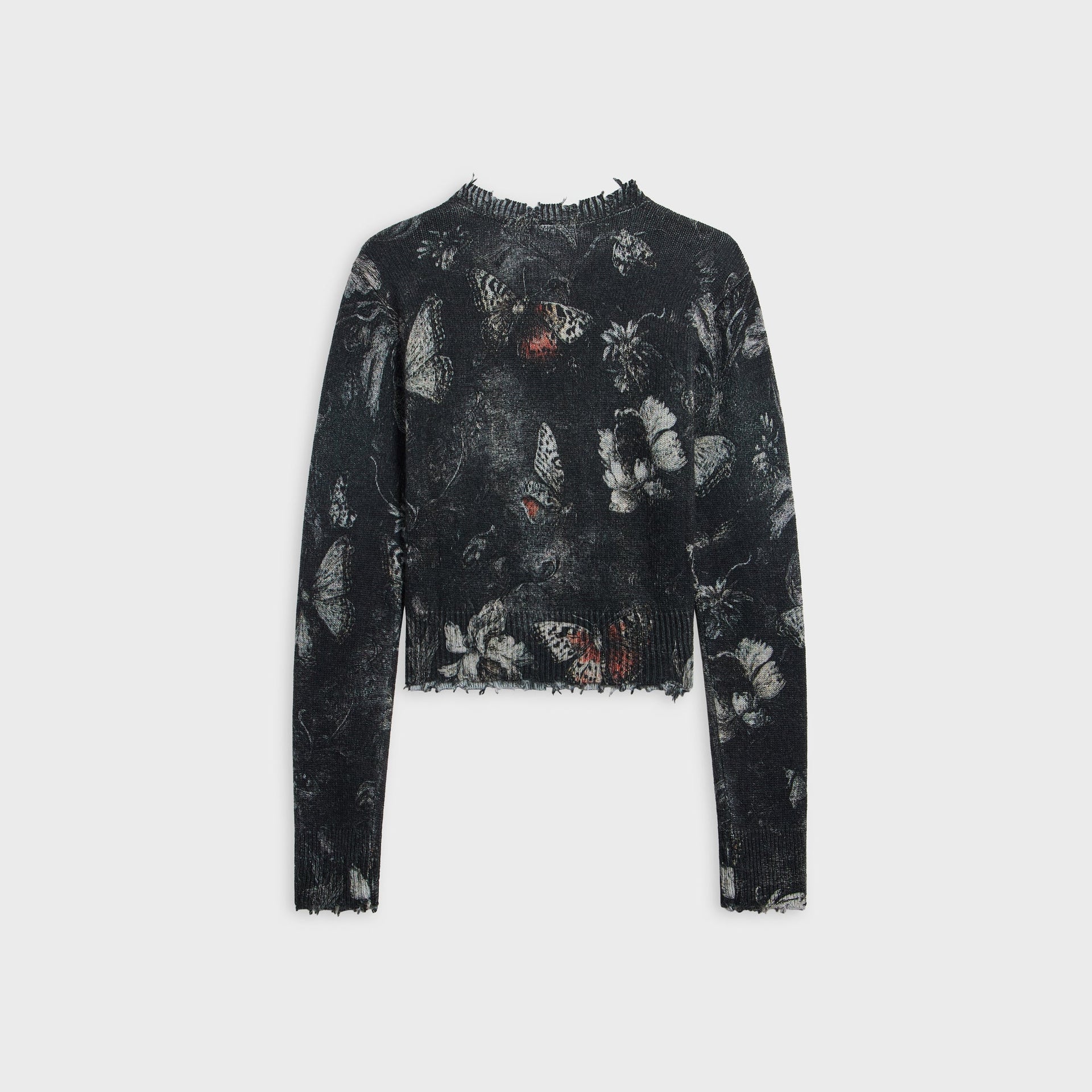 R13 Printed Baby Crewneck - Red / Grey / Black Butterfly