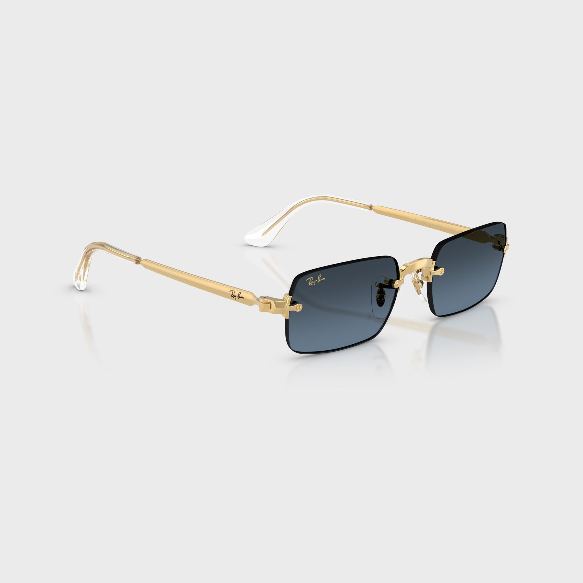 Ray Ban x A$AP ROCKY Rimless Sunglasses - Gold / Blue