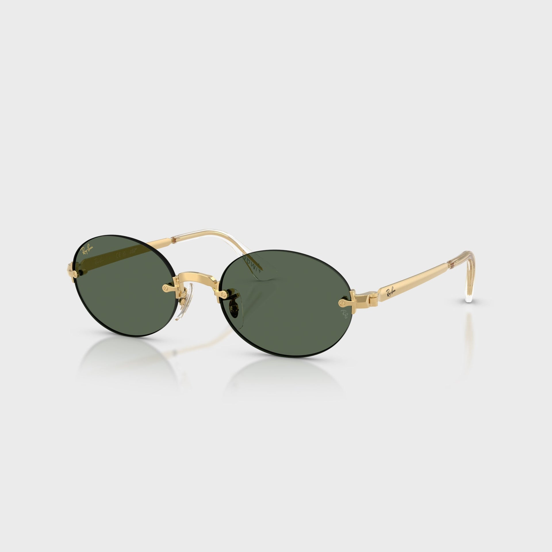 Ray Ban x A$AP ROCKY Rimless Sunglasses - Gold / Green