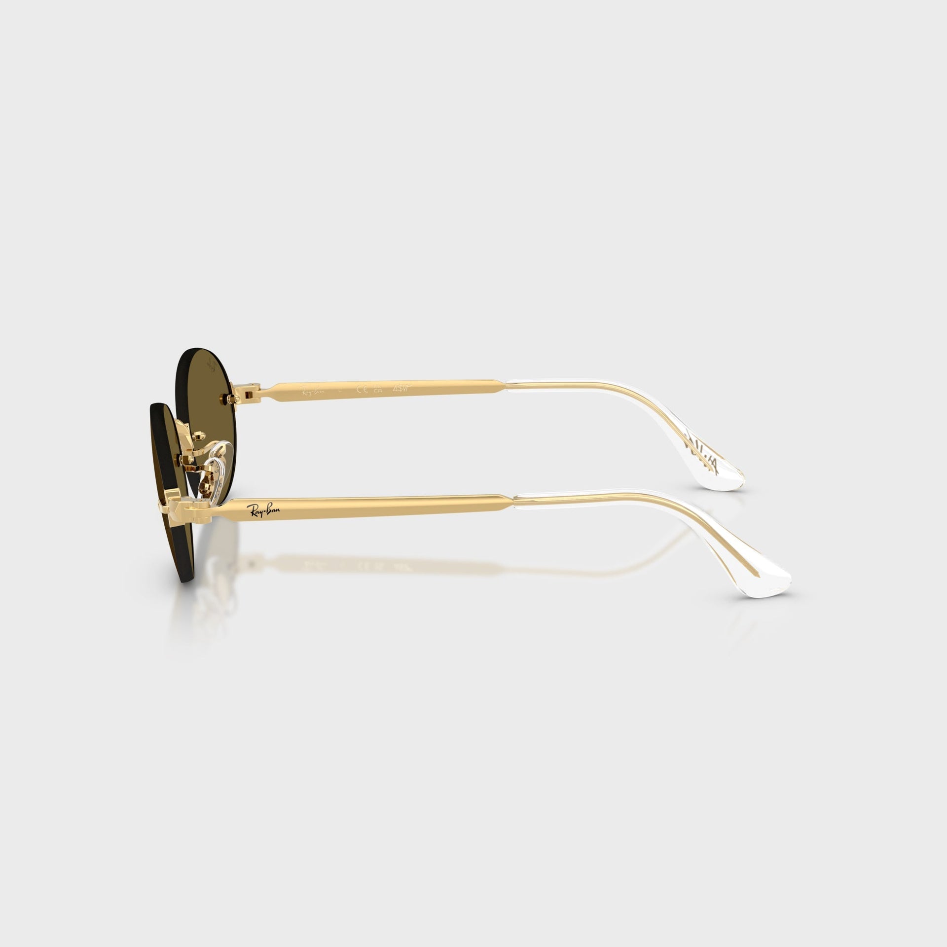 Ray Ban x A$AP ROCKY Rimless Sunglasses - Gold / Brown