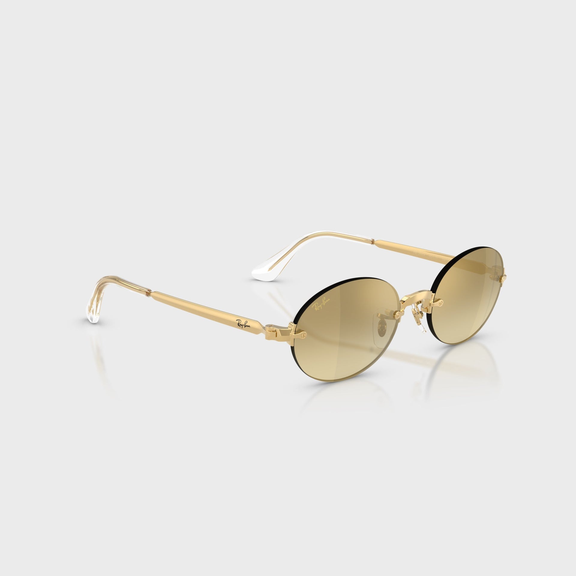 Ray Ban x A$AP ROCKY Rimless Sunglasses - Gold / Brown