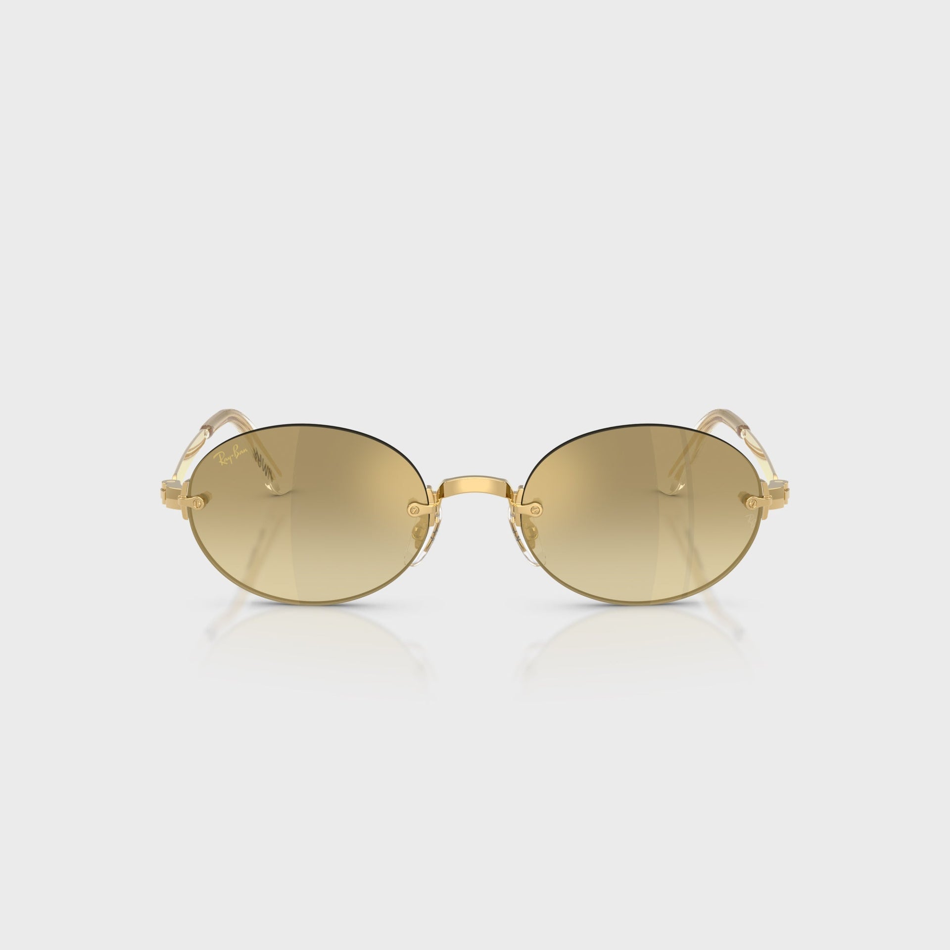 Ray Ban x A$AP ROCKY Rimless Sunglasses - Gold / Brown