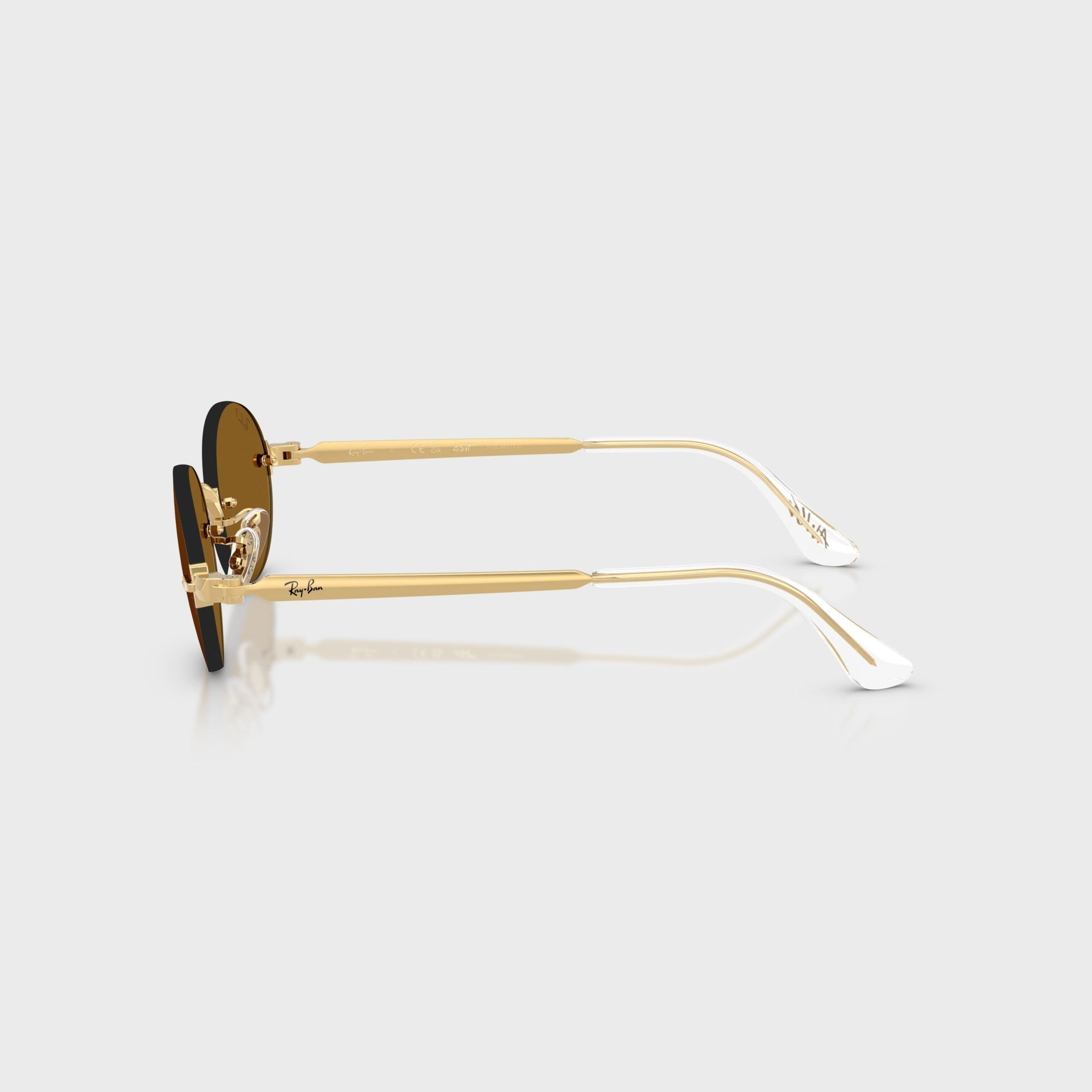 Ray Ban x A$AP ROCKY Rimless Sunglasses - Gold / Brown