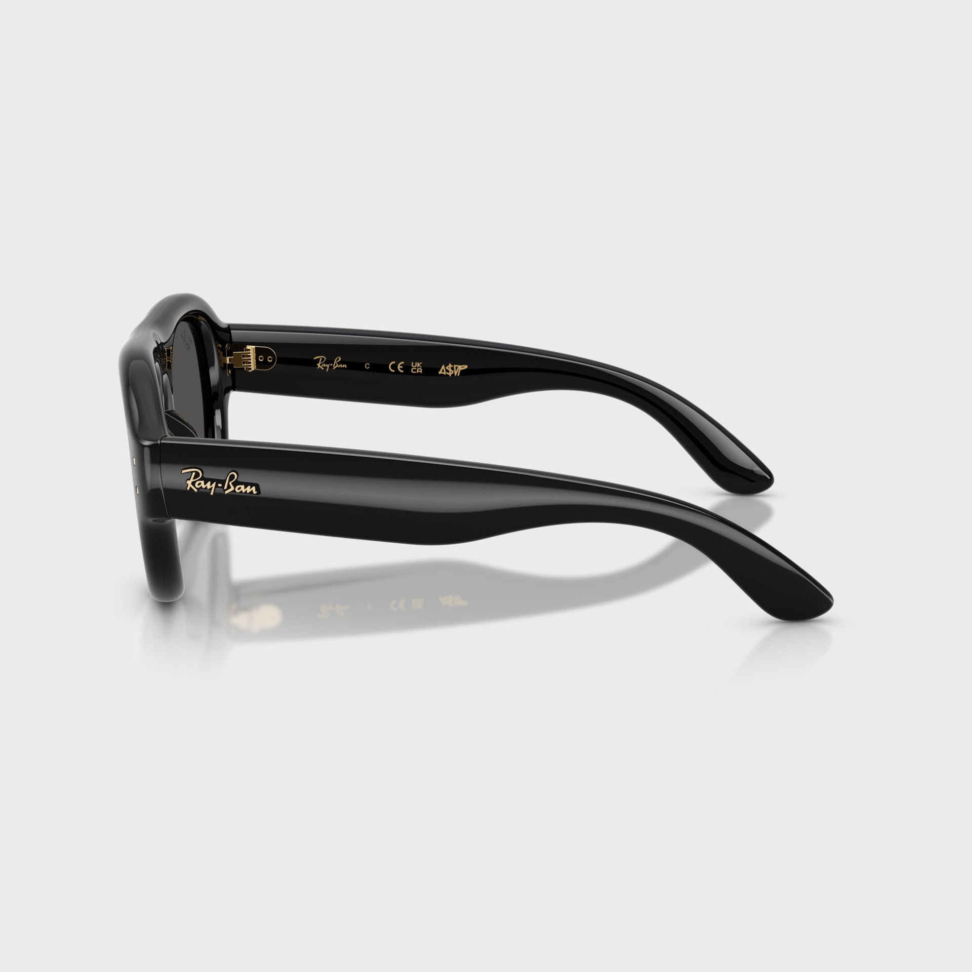 Ray-Ban x A$AP Rocky Aviator Puffer Sunglasses - Black Frame / Dark Grey Lens