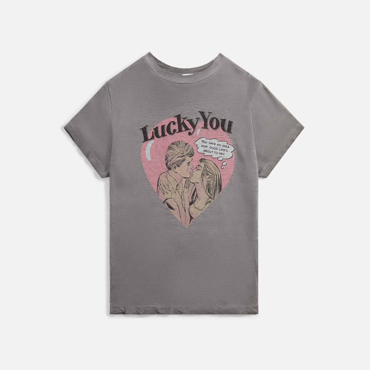 ReDone Classic Lucky You Tee - Grey Haze