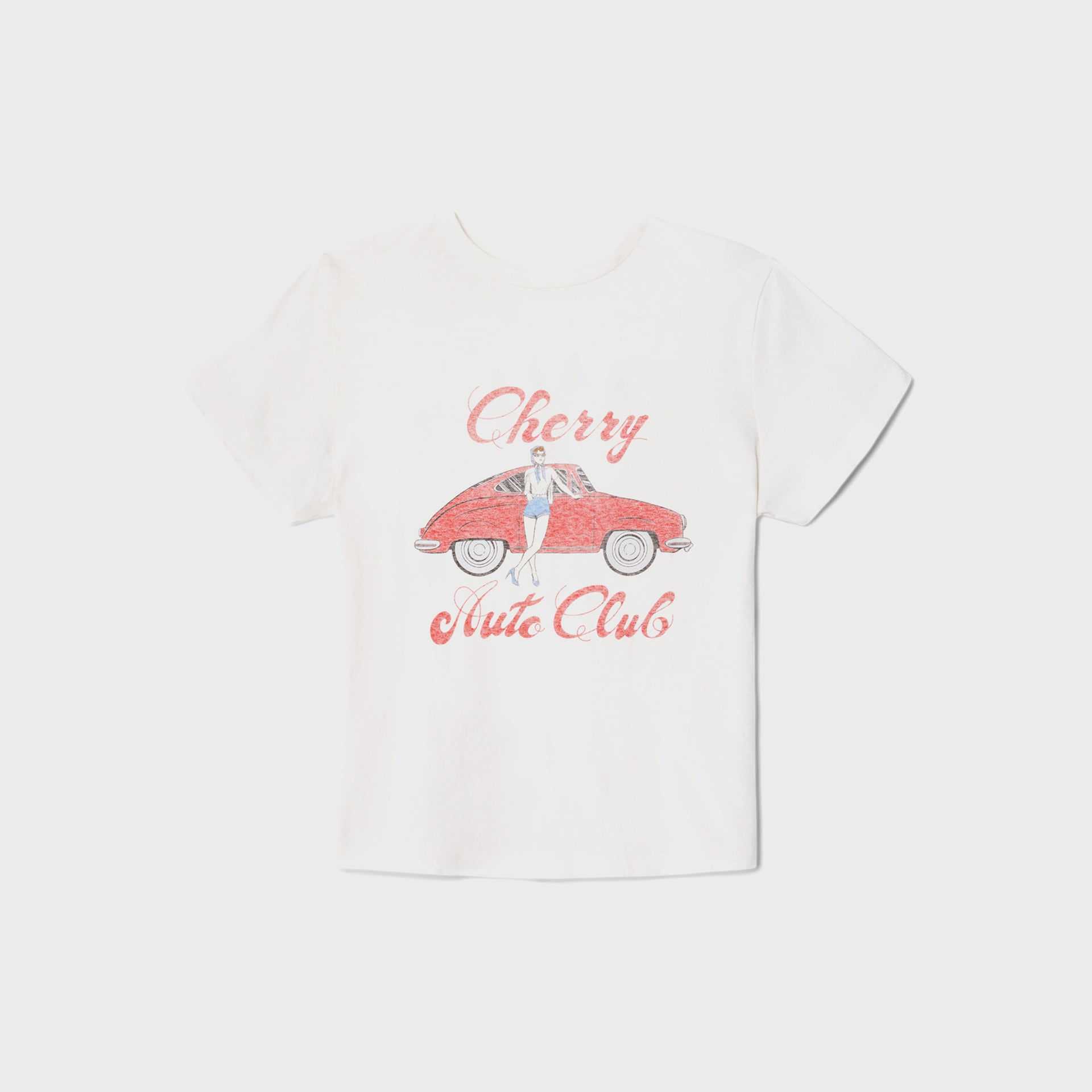 ReDone Classic Tee Cherry Auto - Vintage White