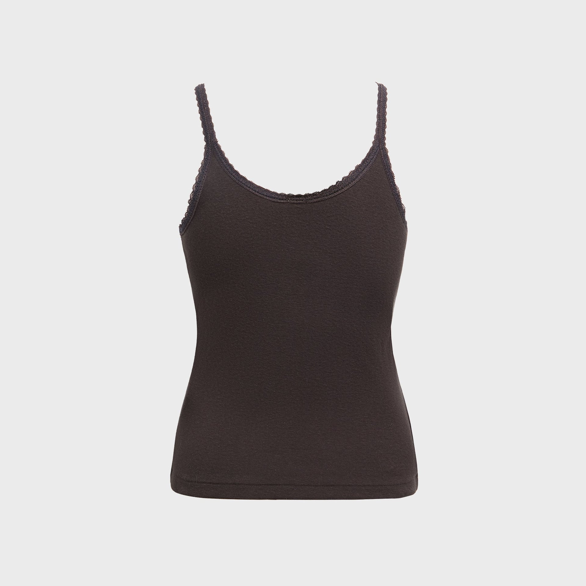 ReDone Lace Strap Tank Open Road - Washed Black