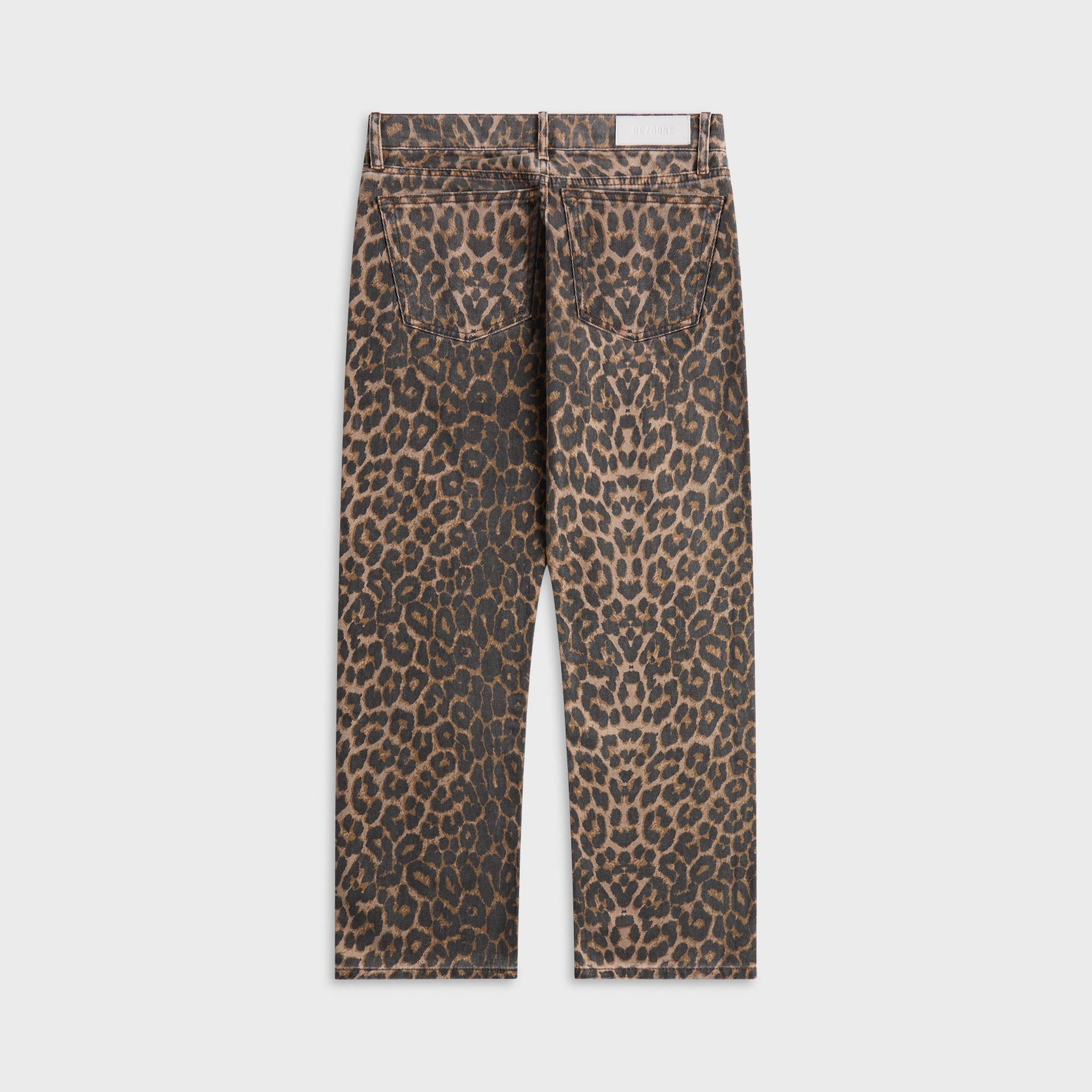 ReDone Mid Rise Blondie Crop Jean - Leopard