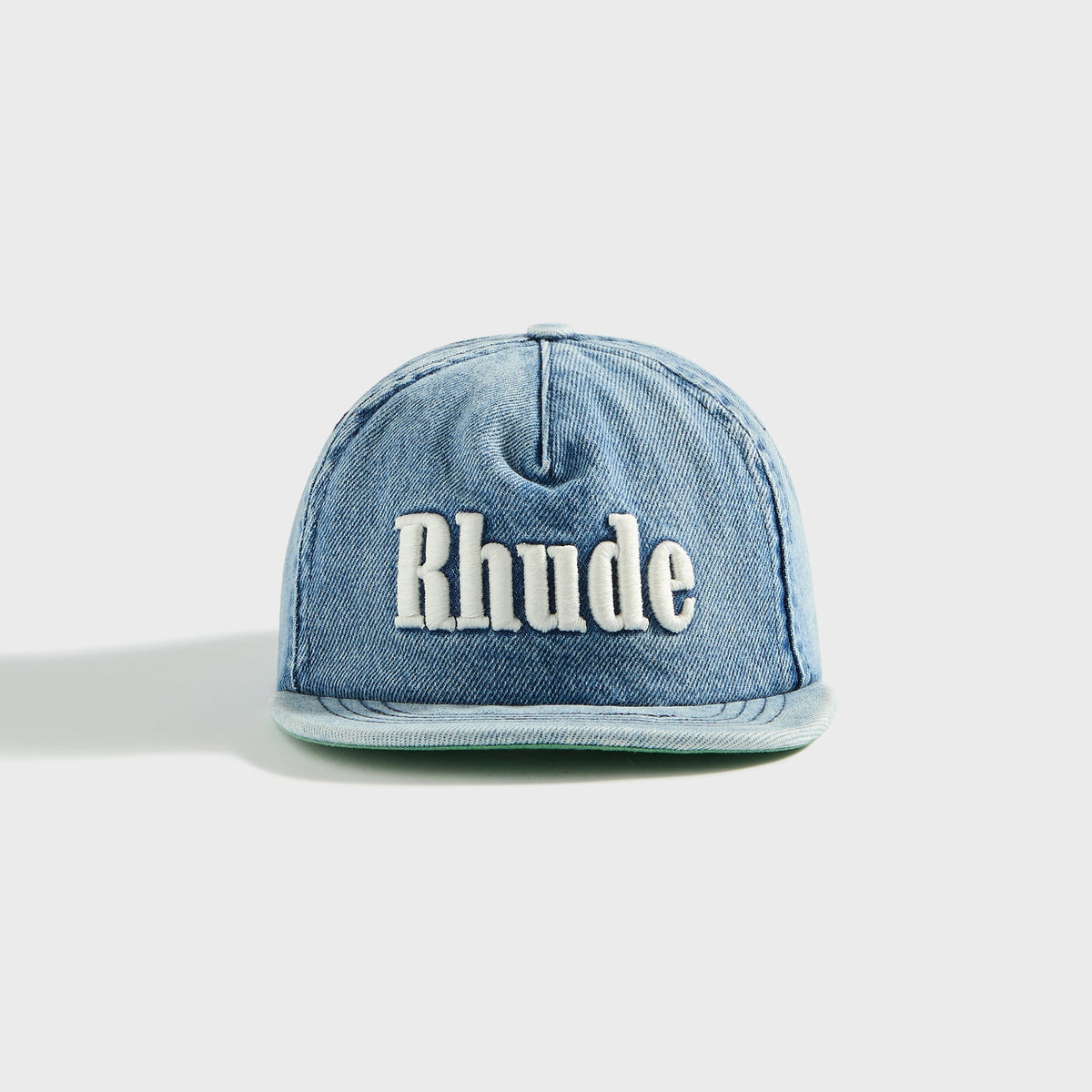 Rhude Logo Denim Cap in Oxford Indigo