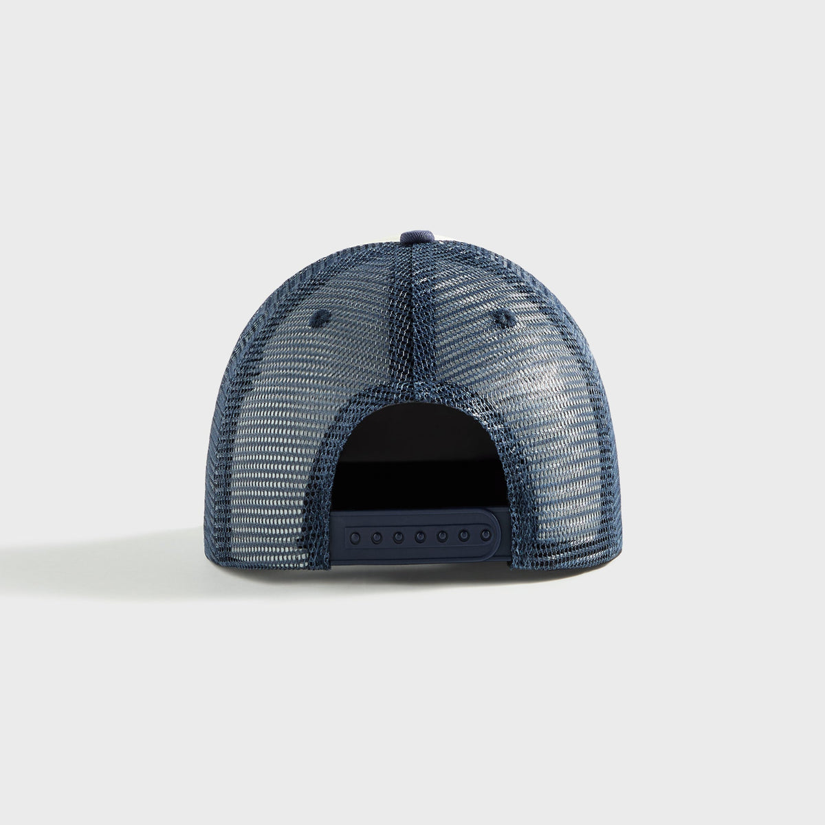 Rhude SpecialinBlend Trucker Cap in Navy / OffinWhite