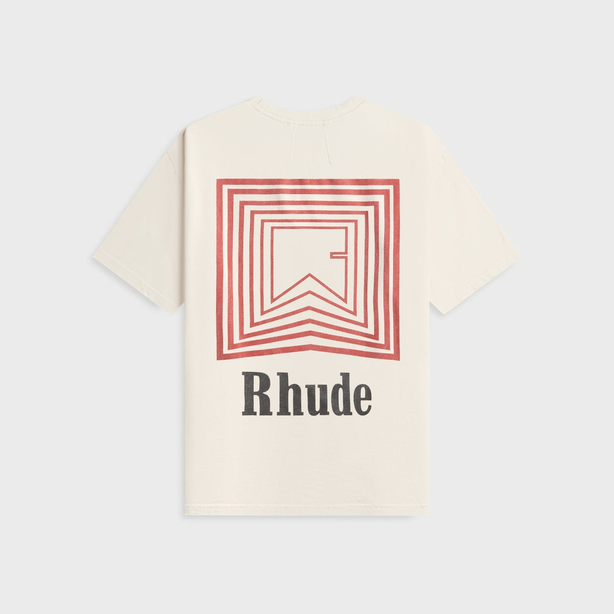 Rhude Chevron Logo Repeat Tee in Vintage White