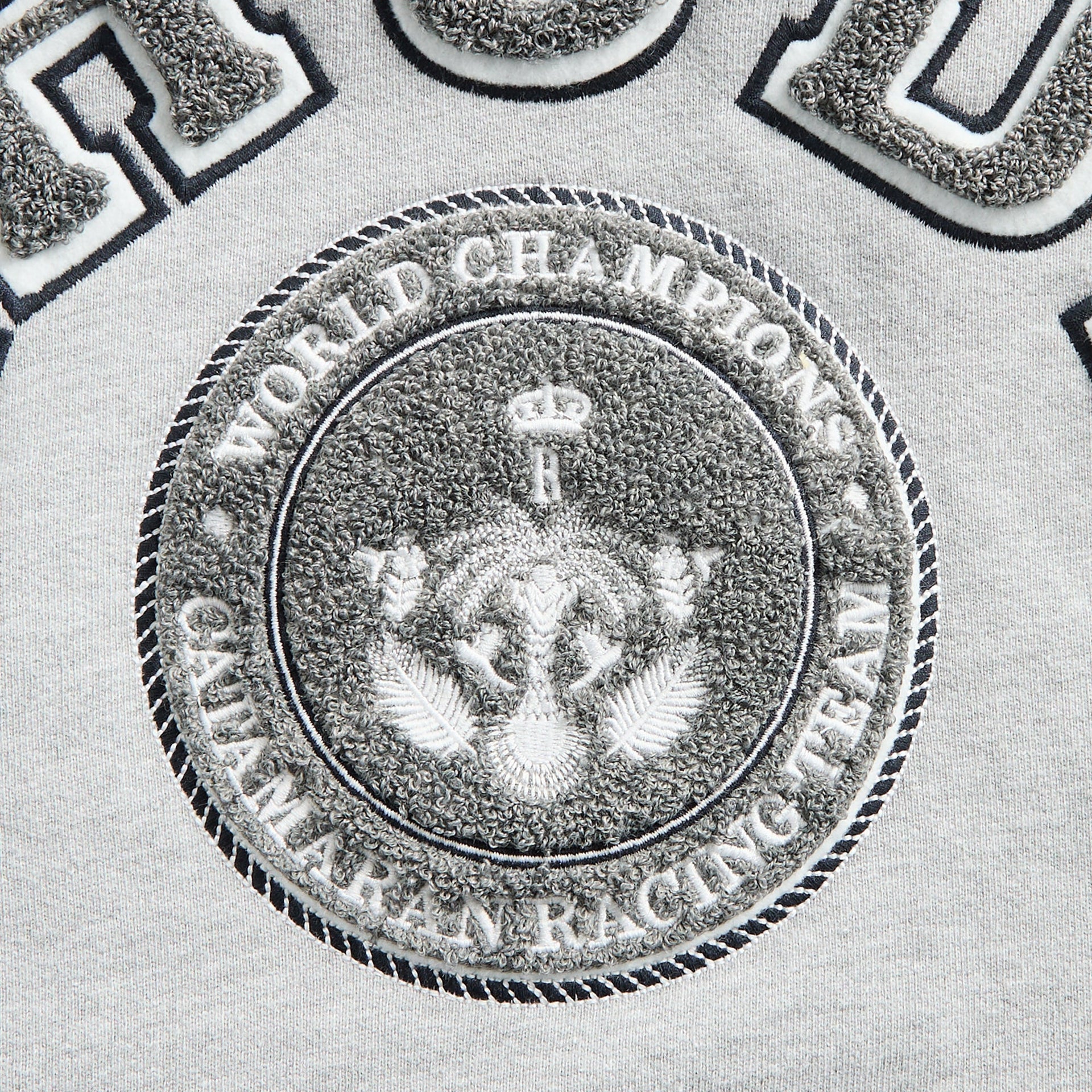 Rhude French Riviera Patch Hoodie in Heather Gray