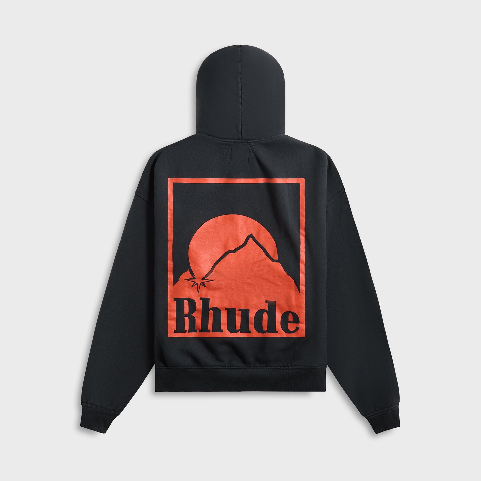 Rhude Moonlight Badge FullinZip Hoodie in Vintage Black