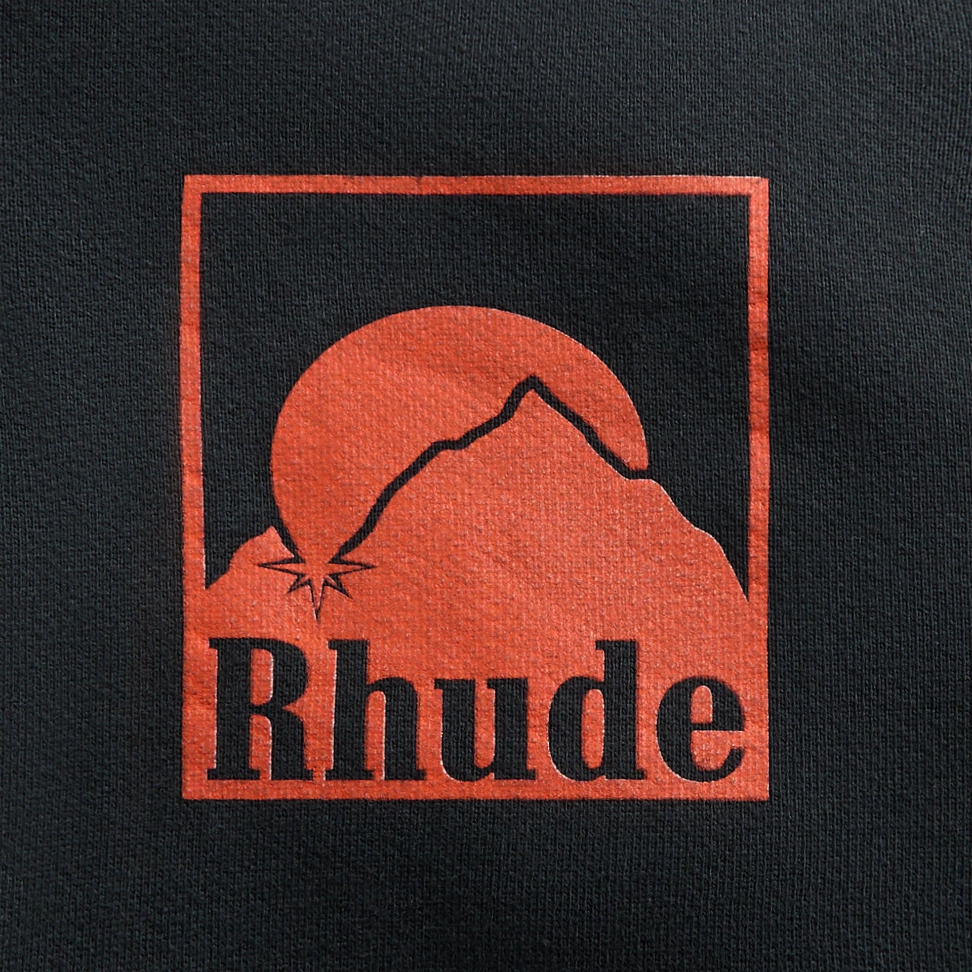 Rhude Moonlight Badge FullinZip Hoodie in Vintage Black