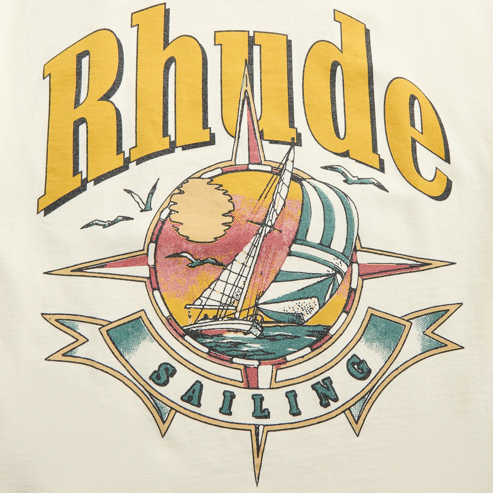 Rhude Port De Rhude Tee in Vintage White