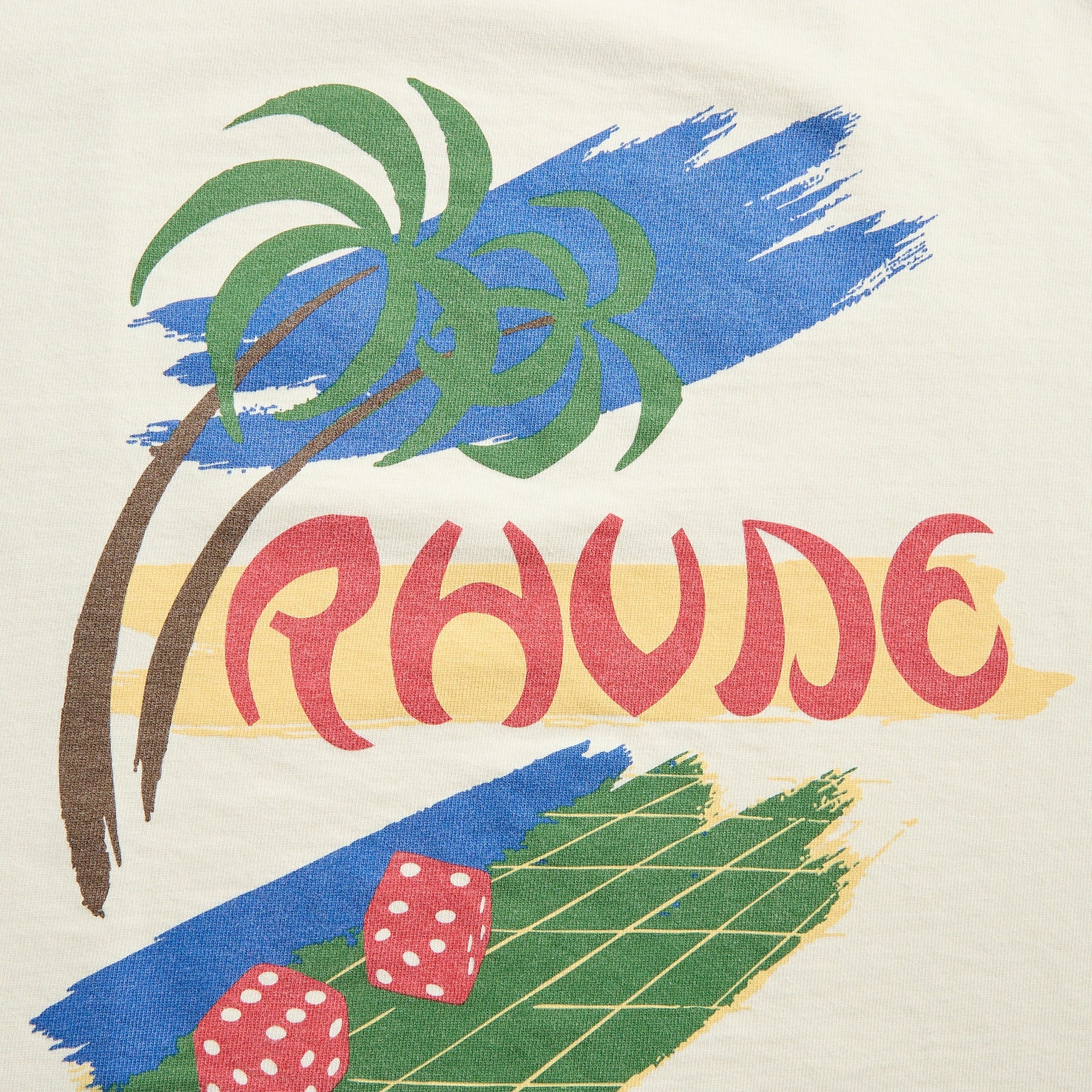 Rhude Roulette Tee in Vintage White