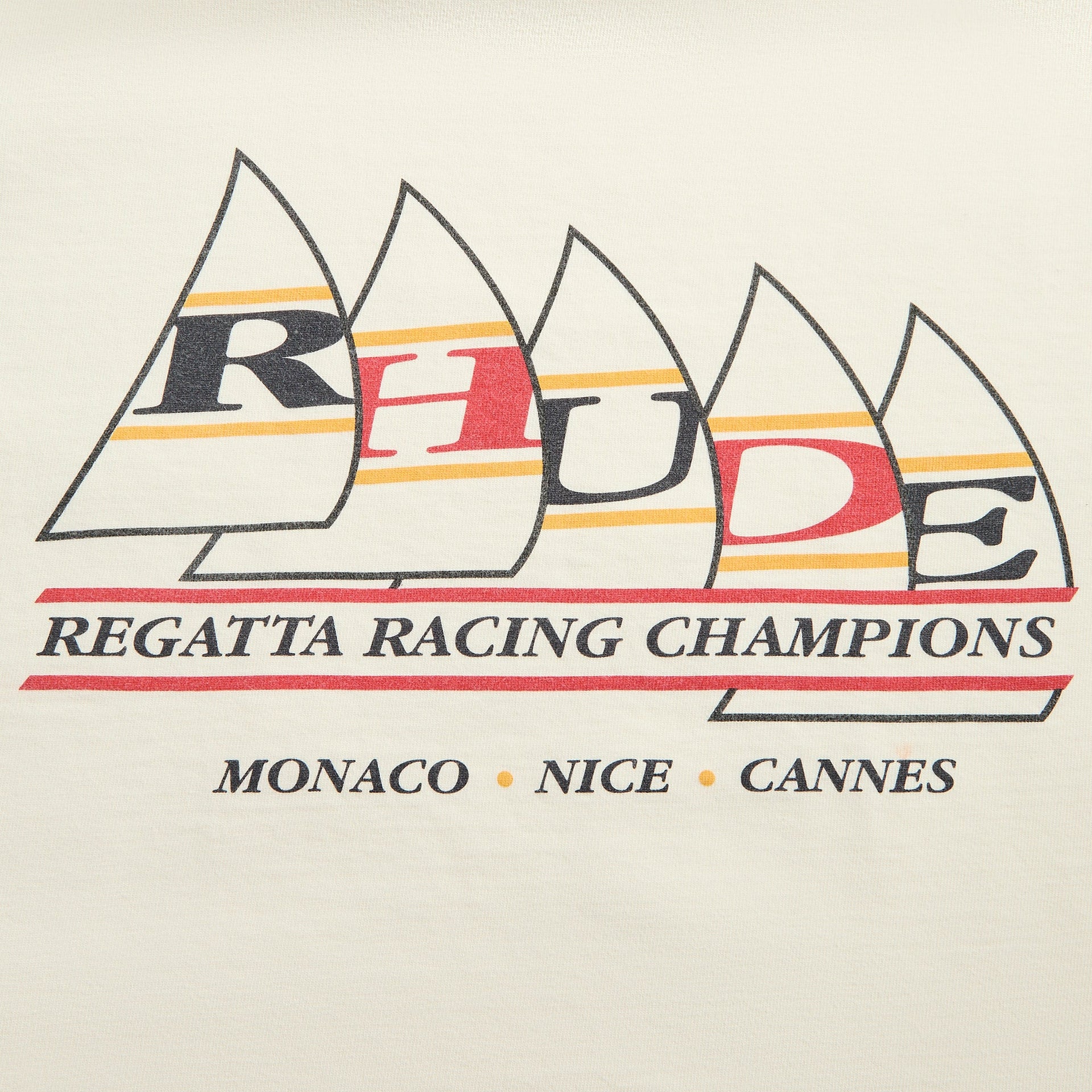 Rhude Regatta Champions Tee in Vintage White