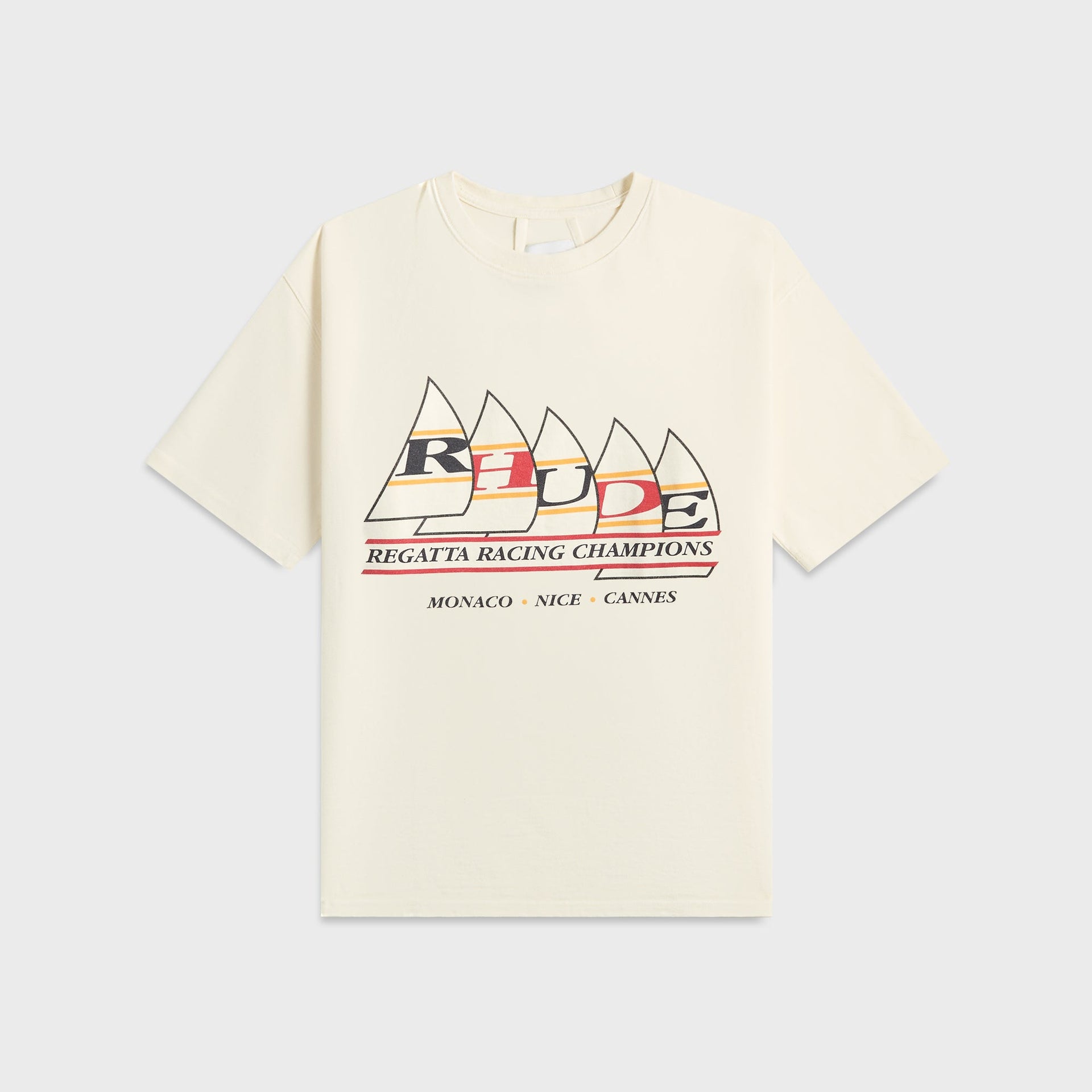 Rhude Regatta Champions Tee in Vintage White