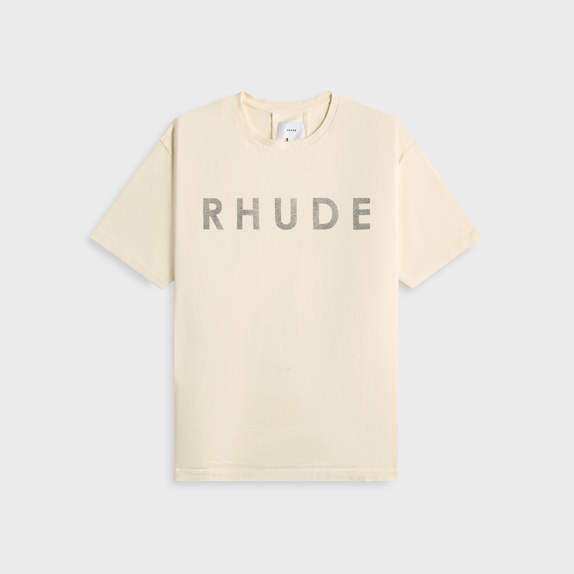 Rhude Distressed Logo Tee - Vintage White