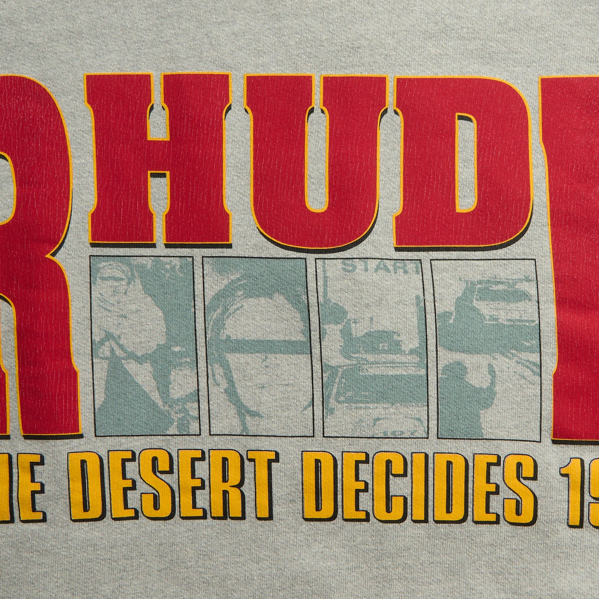 Rhude The Desert Decides Hoodie - Heather Grey / Red