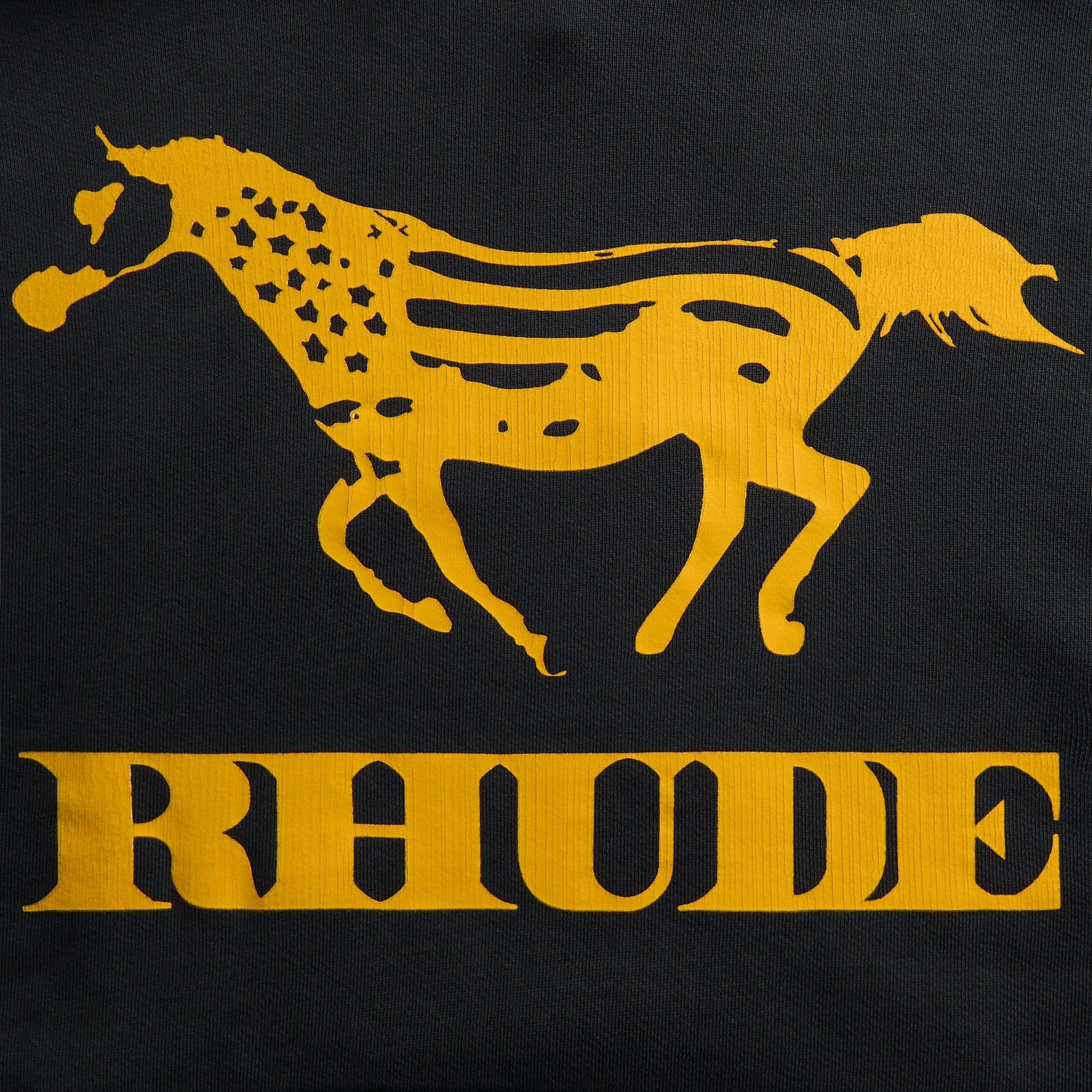 Rhude Dinero Hoodie - Vintage Black / Yellow