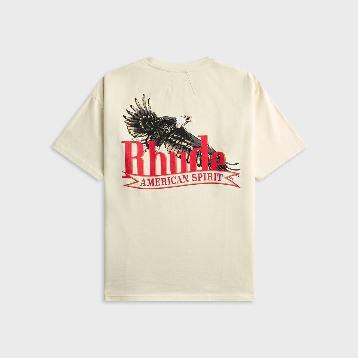 Rhude American Spirit Short Sleeve Pocket Graphic Tee - Vintage White / Red